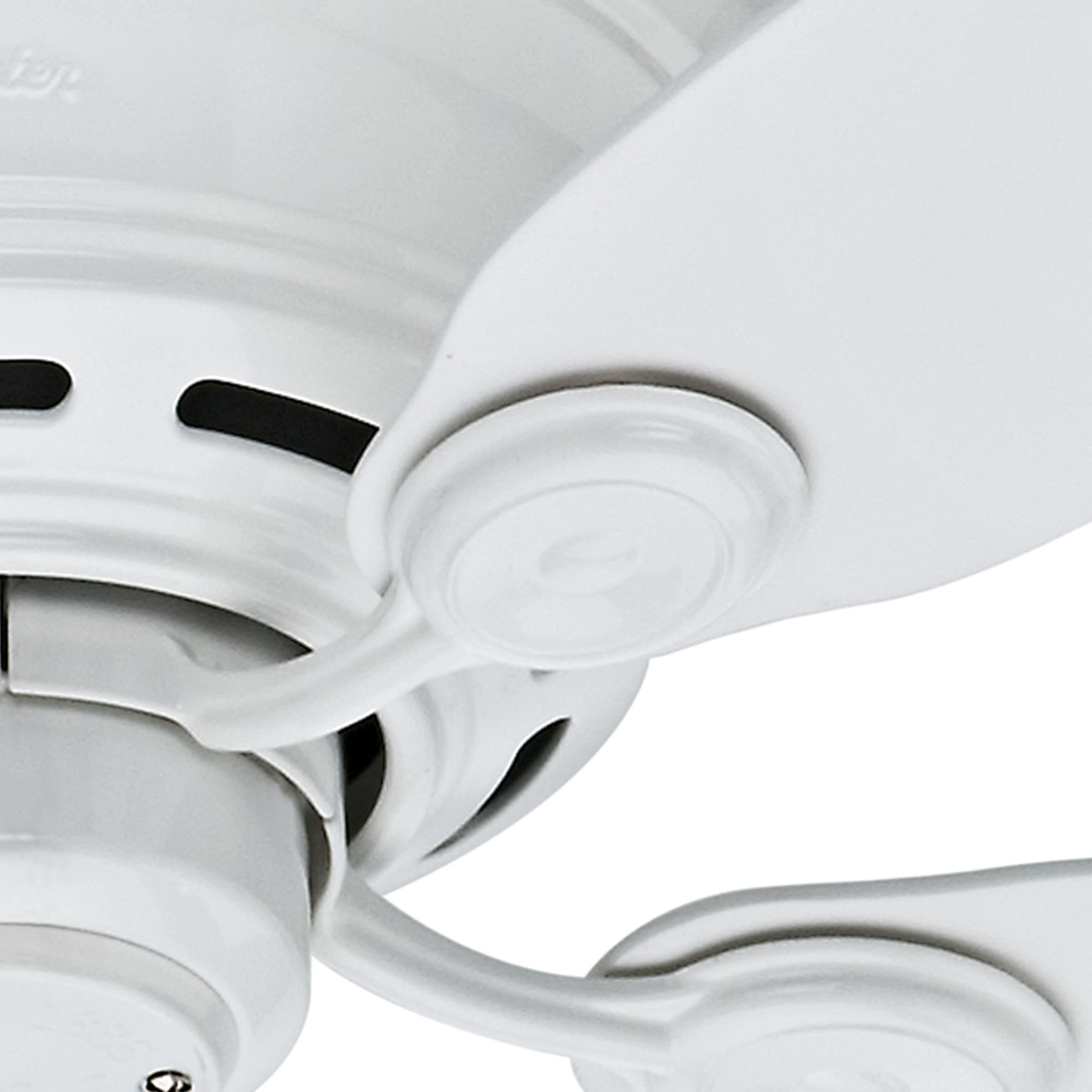 Hunter 51059 42-Inch Indoor Low Profile IV Ceiling Fan with Pull Chain Control, White Finish - Perfect for Bedrooms, Living Rooms & Home Offices