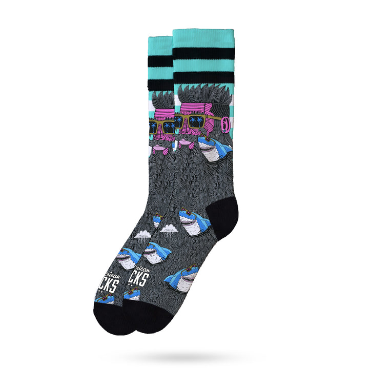 American Socks Signature Noosa Mid High Crew Socks - Comfortable & Stylish for Running, Hiking & Everyday Wear