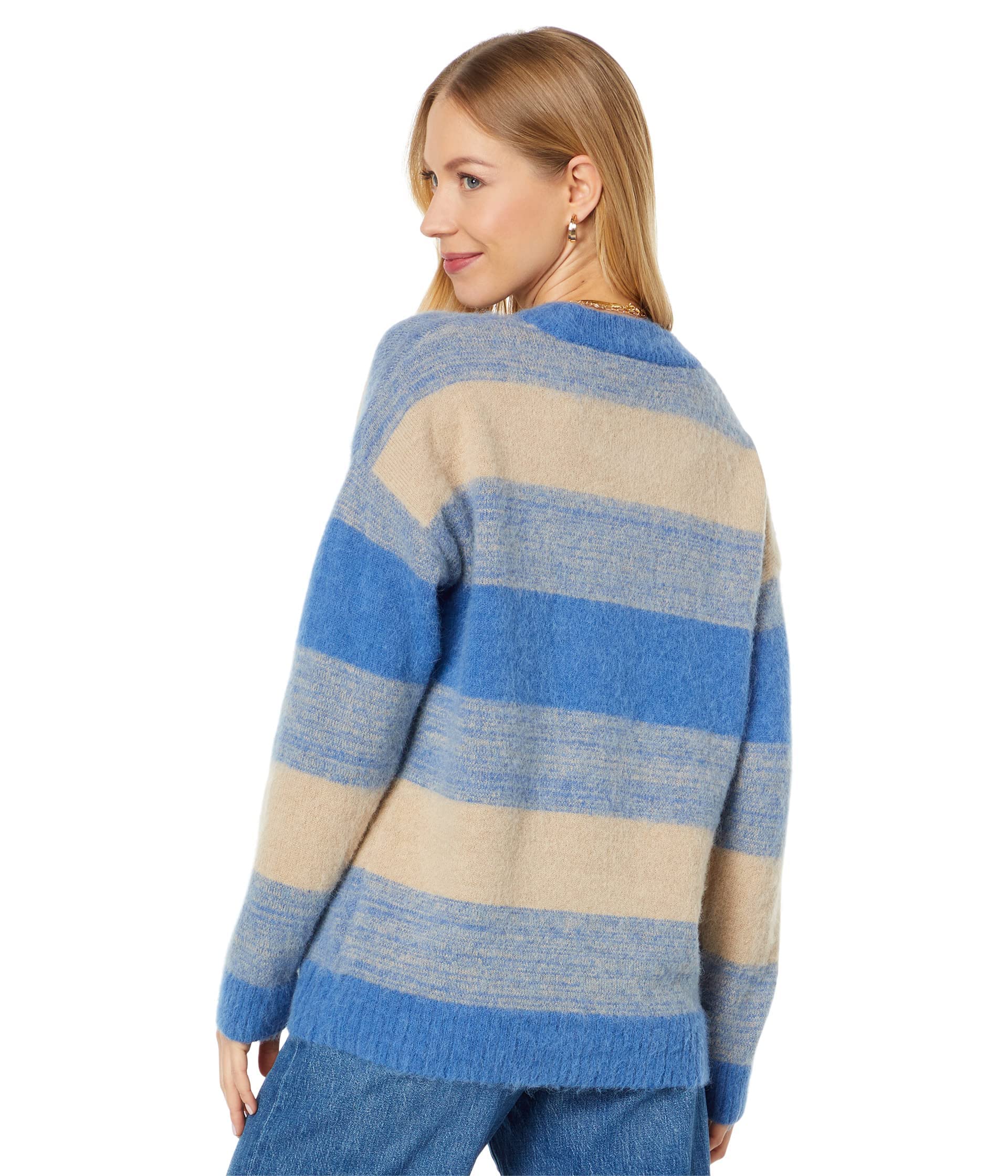 Madewell Fiji Space Dye Stripe Pullover Sweater - Women's Casual Knit Top for Fall & Winter | Perfect for Layering, Office Wear & Weekend Outfits