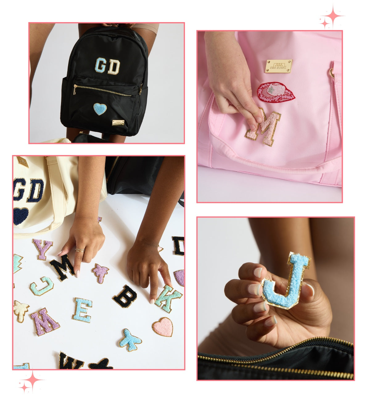 Rac n Roll Iron-On Letter Patches for Clothing - Custom Name Patches for Jackets, Bags & DIY Crafts - Perfect for Personalizing Denim, Backpacks & School Uniforms