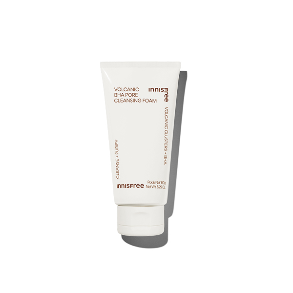 Innisfree Volcanic BHA Pore Cleansing Foam - Deep Cleansing Face Wash for Acne & Blackheads | Perfect for Oily & Combination Skin - Morning & Night Skincare Routine