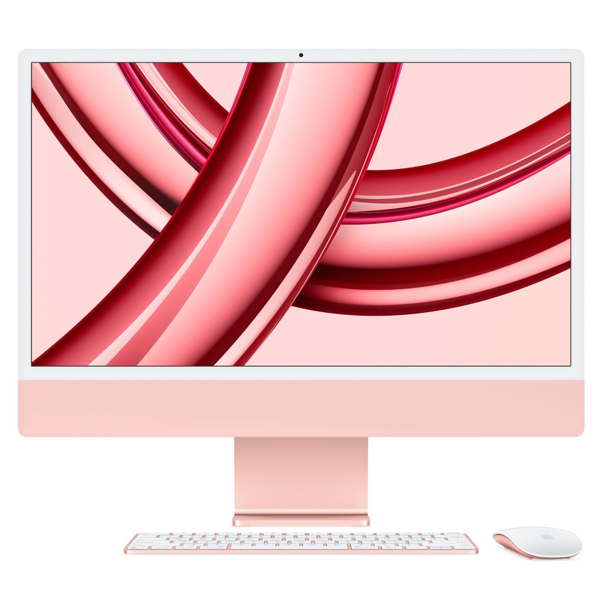 Apple iMac 24-inch with Retina 4.5K Display, M3 Chip 10-Core GPU, 512GB SSD - Pink (2023 Model) | Perfect for Home Office, Graphic Design & Creative Work