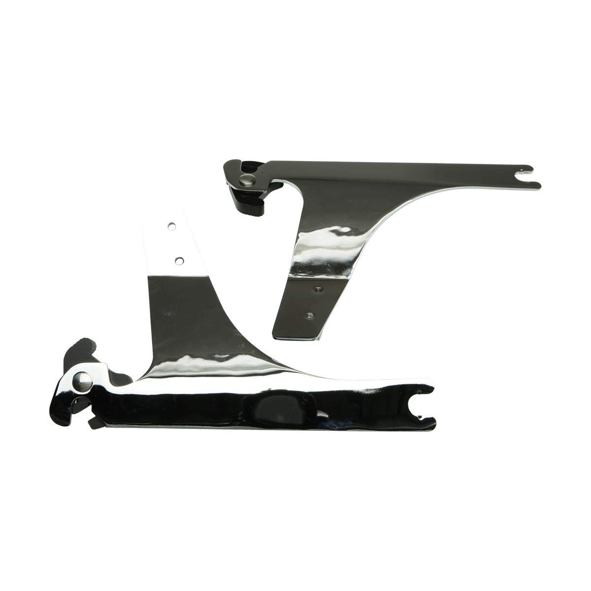 Chrome Detachable Sissy Bar Side Plates for 1993-2005 Harley-Davidson FXDL Dyna - Universal Fit Motorcycle Luggage Rack Accessories for Road Trips & Touring