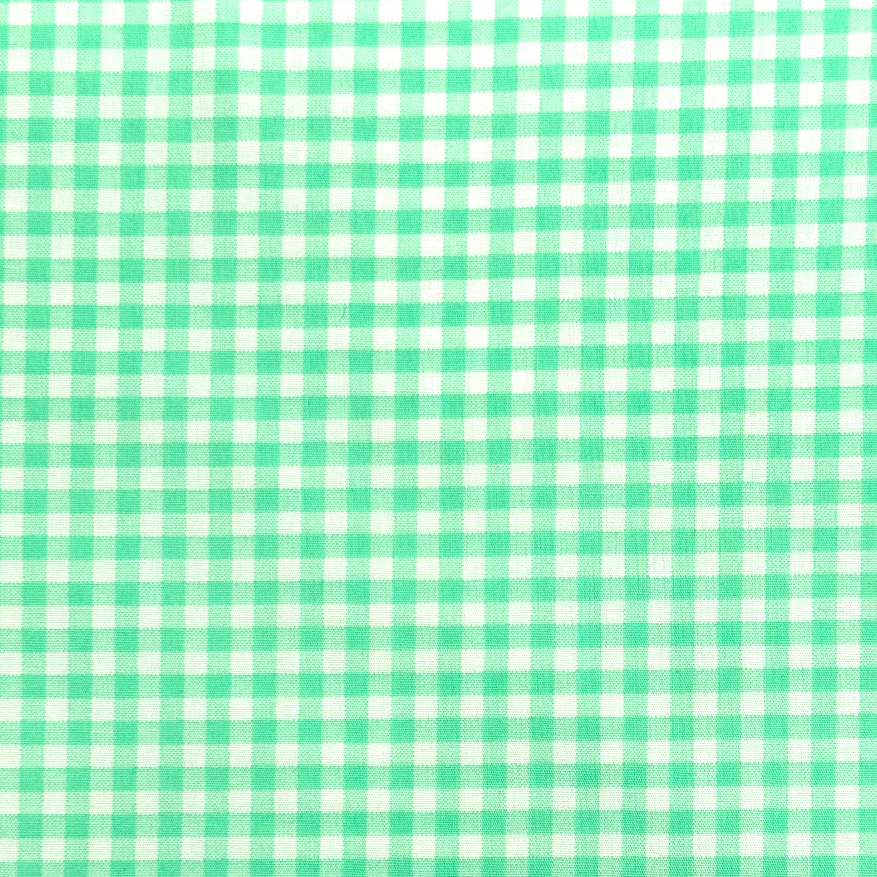 Emerald Green Gingham Fabric - Soft & Durable Cotton Material for DIY Crafts, Home Decor, and Fashion Sewing Projects
