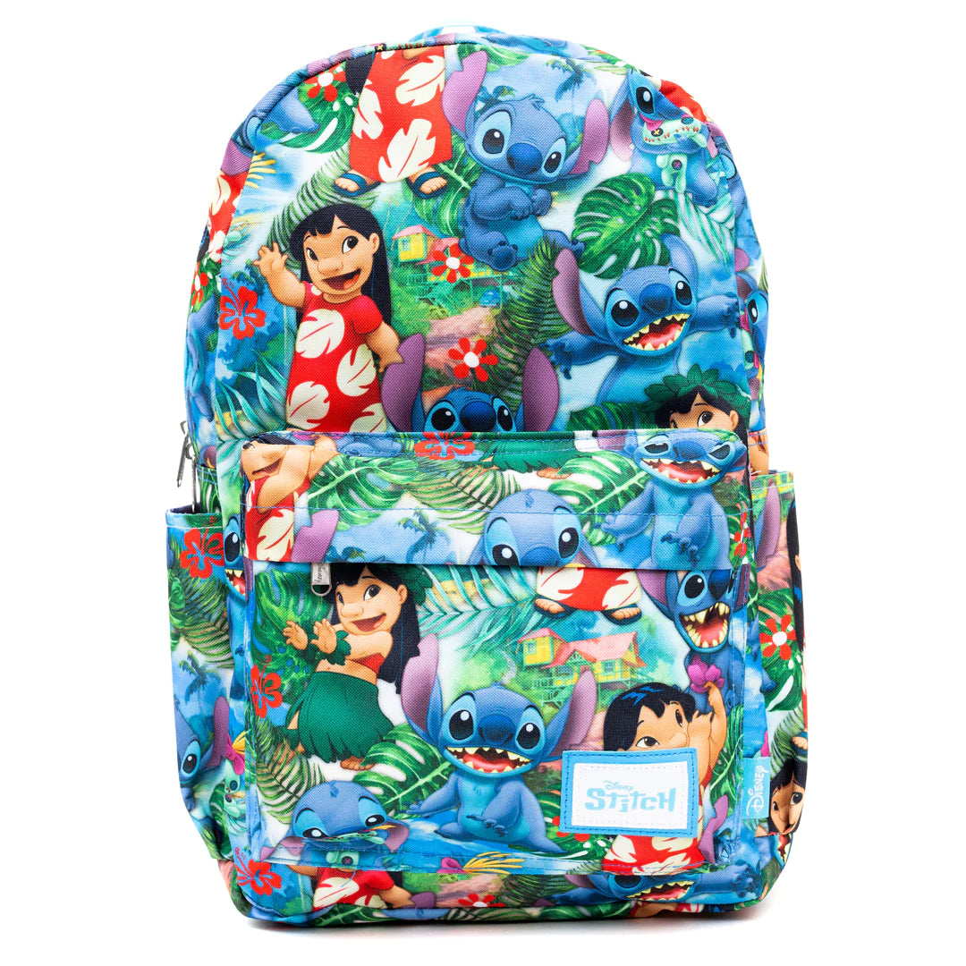 Lilo and Stitch 17 Inch Large Backpack for School, Travel, and Disney Fans - Durable Kids and Adults Bookbag with Adjustable Straps