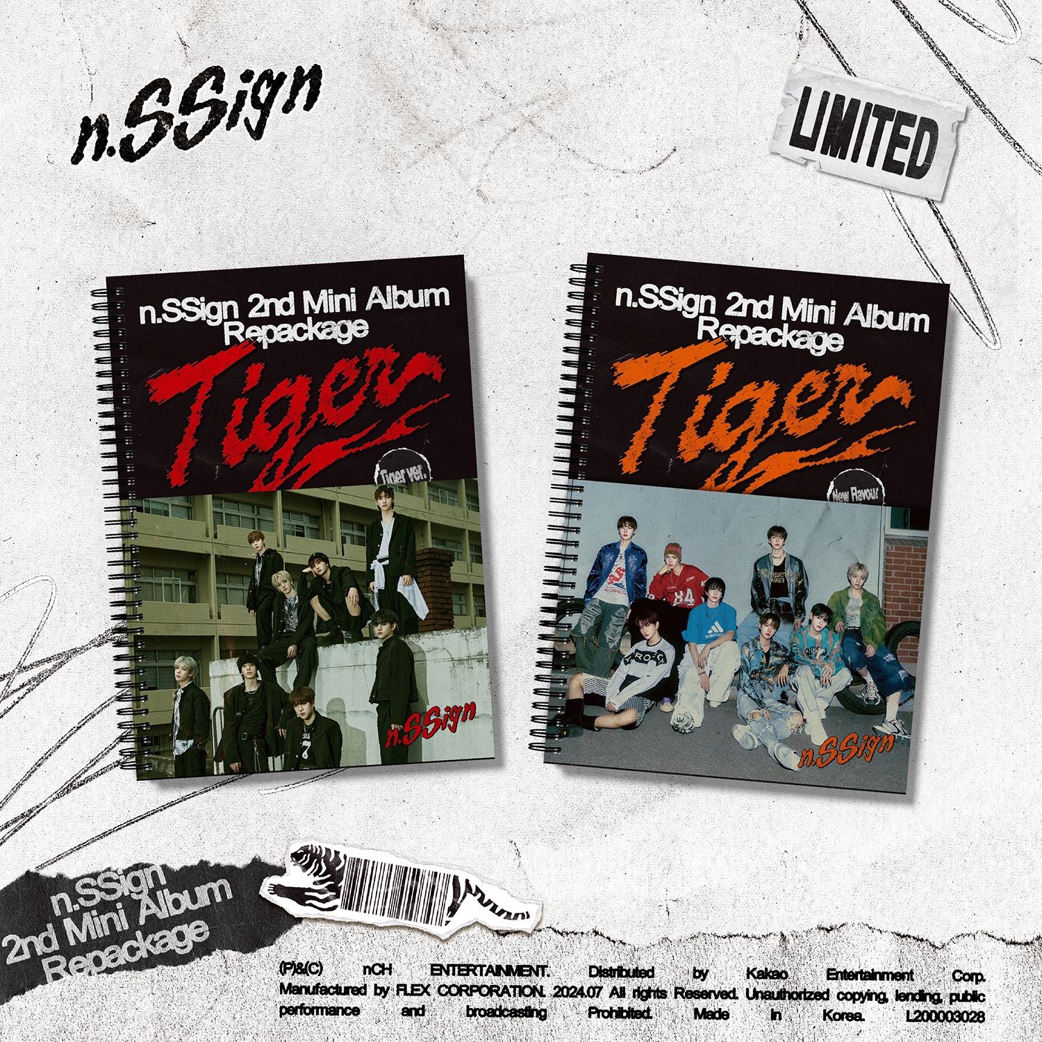 N.SSIGN 2nd Mini Album Repackage 'TIGER' - Kpop Merchandise for Fans, Collectors & Music Lovers | Perfect for Gifts, Concerts & Kpop Collections
