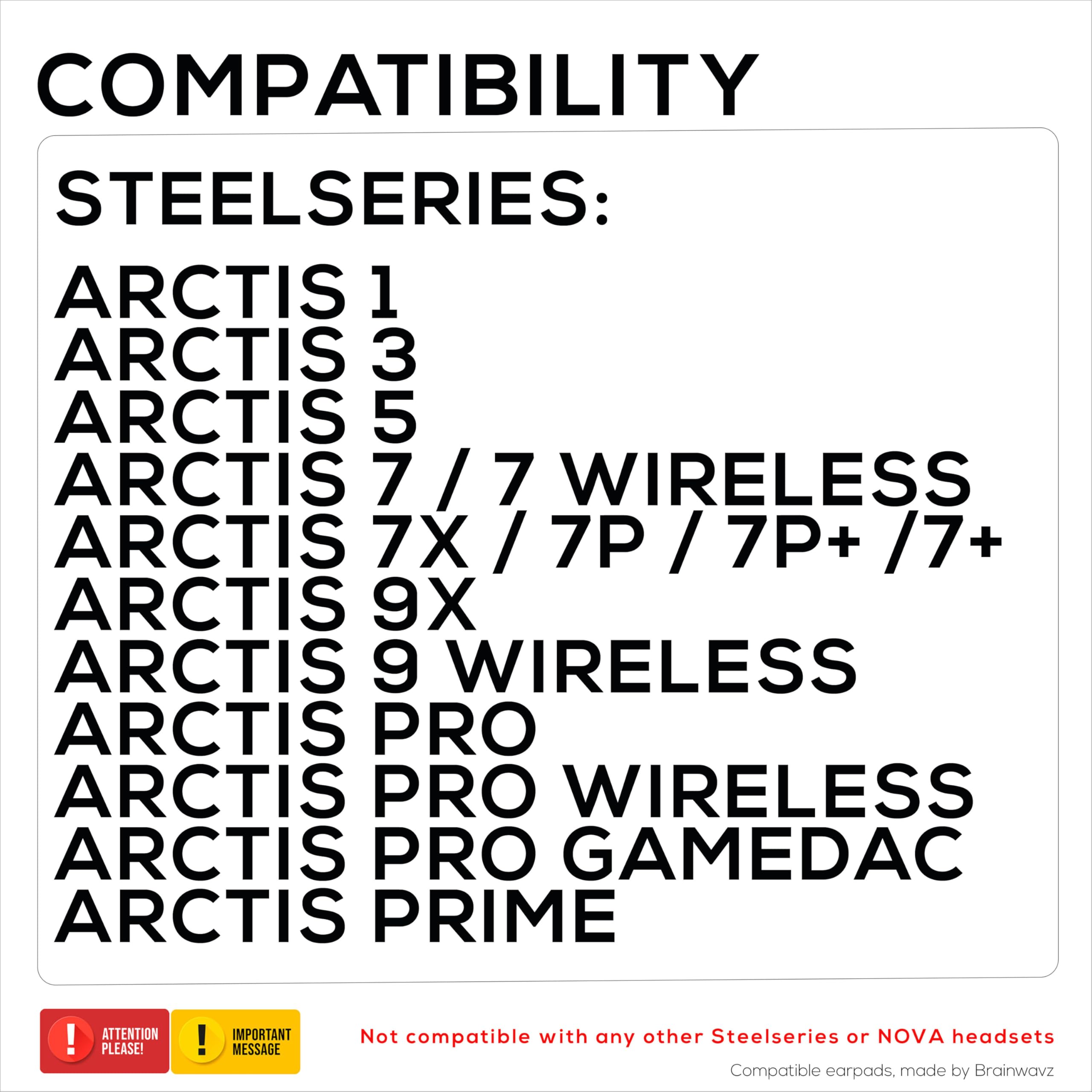 Premium Memory Foam Gaming Earpads for SteelSeries Arctis 1/3/5/7/9X/Pro/Prime Headphones - PU Leather Cushion Replacement (Black) - Enhanced Comfort for Long Gaming Sessions & Noise Isolation