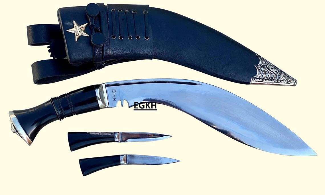 Authentic BSI Historical Khukri Knife - British Army Standard Issue Kukuri with Hand-Forged Nepalese Blade | Military Collectible & Outdoor Survival Tool for Camping, Hunting, and Display