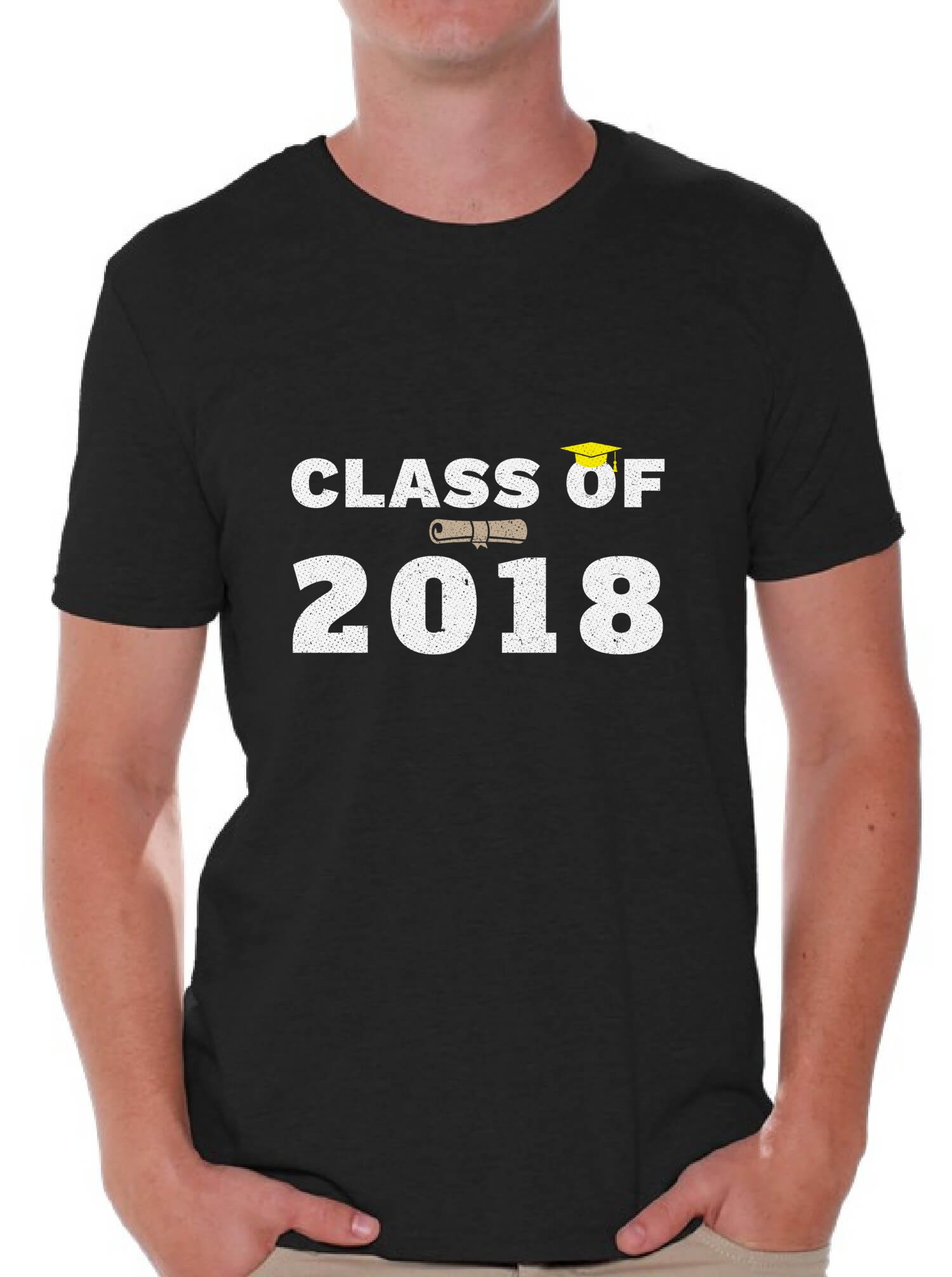 Class of 2018 Graduation T-Shirt for Men - Funny Graduation Gift for Him - Perfect for Graduation Parties & Alumni Reunions