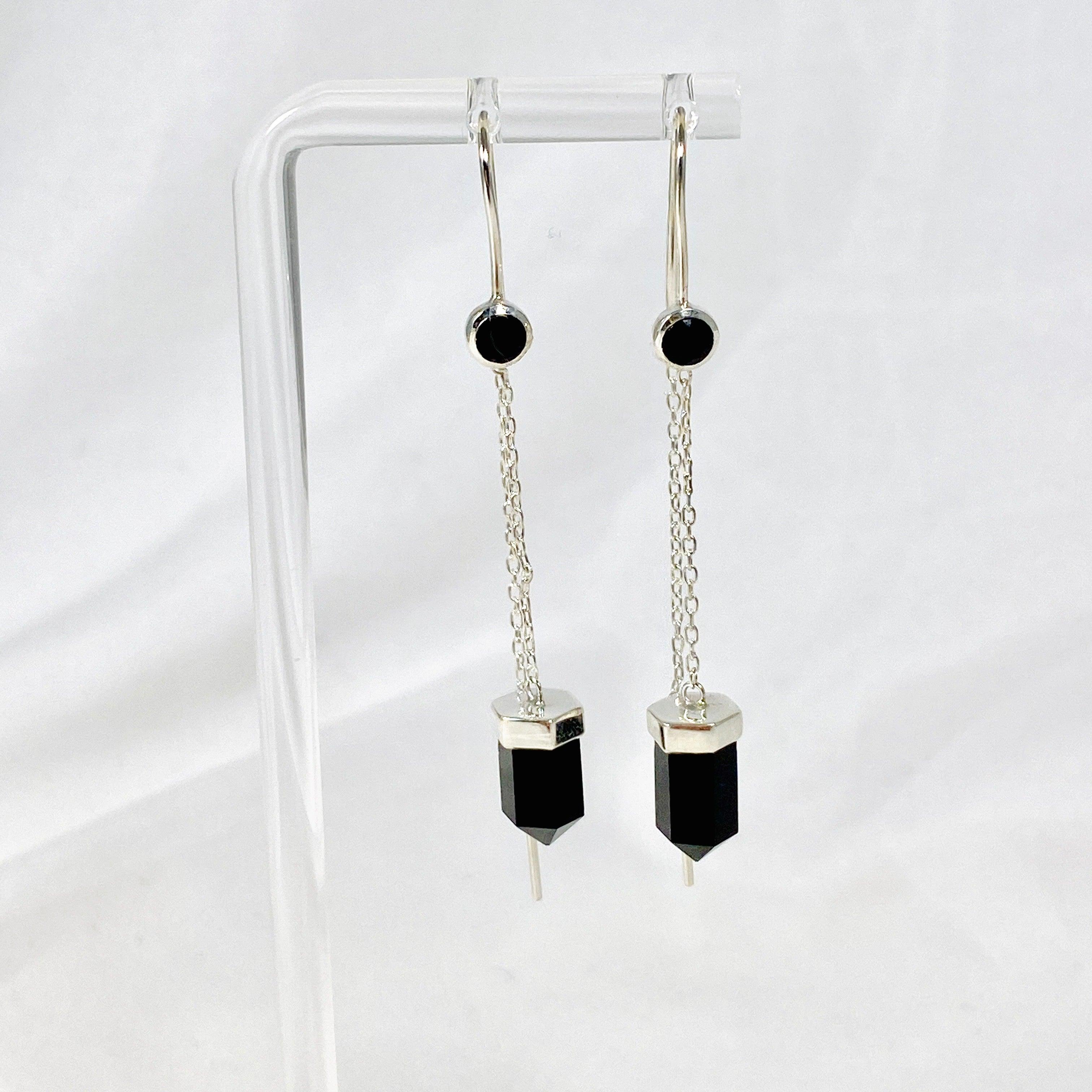 Exquisite Gemstone & Sterling Silver Thread Earrings for Women | Elegant Handmade Jewelry for Parties, Weddings & Special Occasions