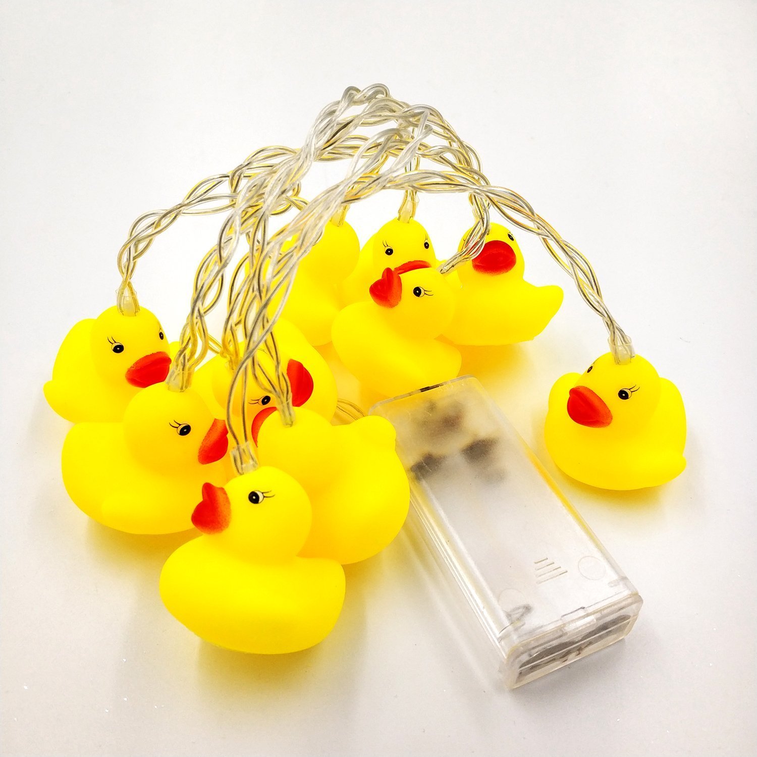 1.5M Battery Operated Duck Shaped 10 LED Fairy String Lights - Cute Animal Night Light for Halloween, Christmas, Thanksgiving, Kids Bedroom, Party & Home Decor - Perfect for Nursery, Wedding, Garden and Indoor/Outdoor Decoration