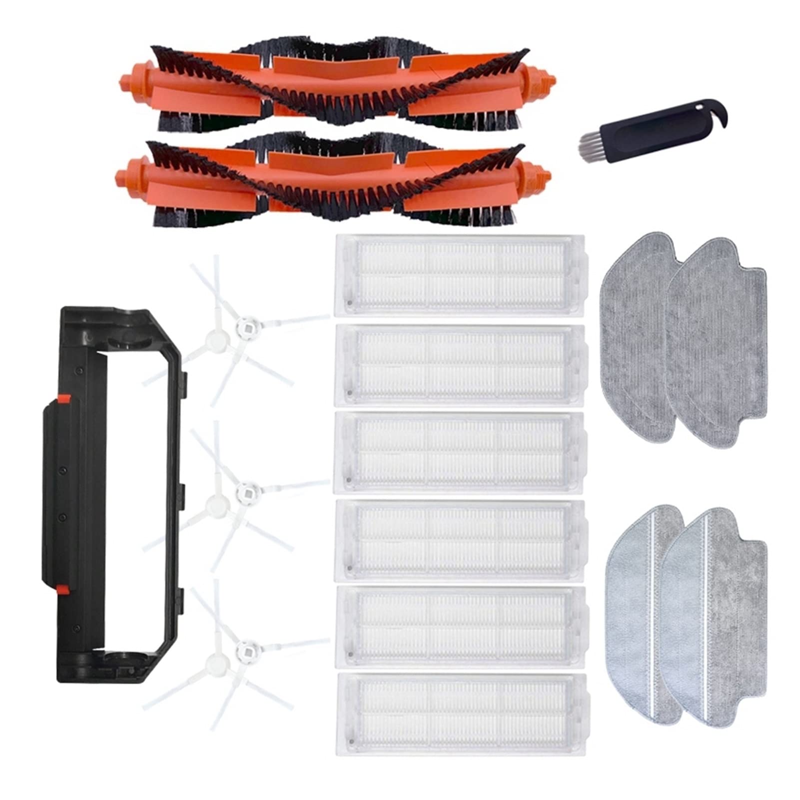 Xiaomi Mijia STYJ02YM/STYTJ02YM Robot Vacuum Cleaner Accessories Kit - Replacement Side Brush, Mop Pad & Main Brush for Efficient Sweeping & Mopping | Perfect for Home Cleaning & Pet Hair Removal
