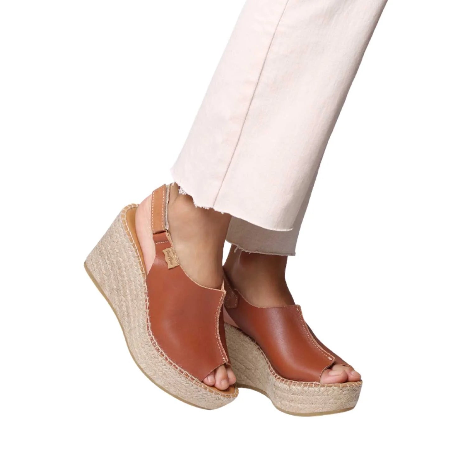 Women's Plain Leather Wedge Sandals - Comfortable & Stylish Lugano Platform Shoes for Casual Outings & Summer Wear