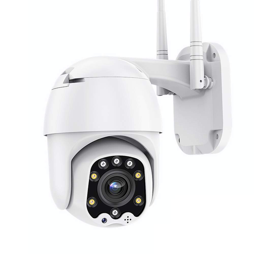Outdoor PT WiFi IP Security Camera 1080P HD - Pan/Tilt Home Surveillance System with Two-Way Audio, Motion Detection, Color Night Vision & Auto Tracking (AT-200DW) - Ideal for Home Security, Baby Monitoring & Pet Watching