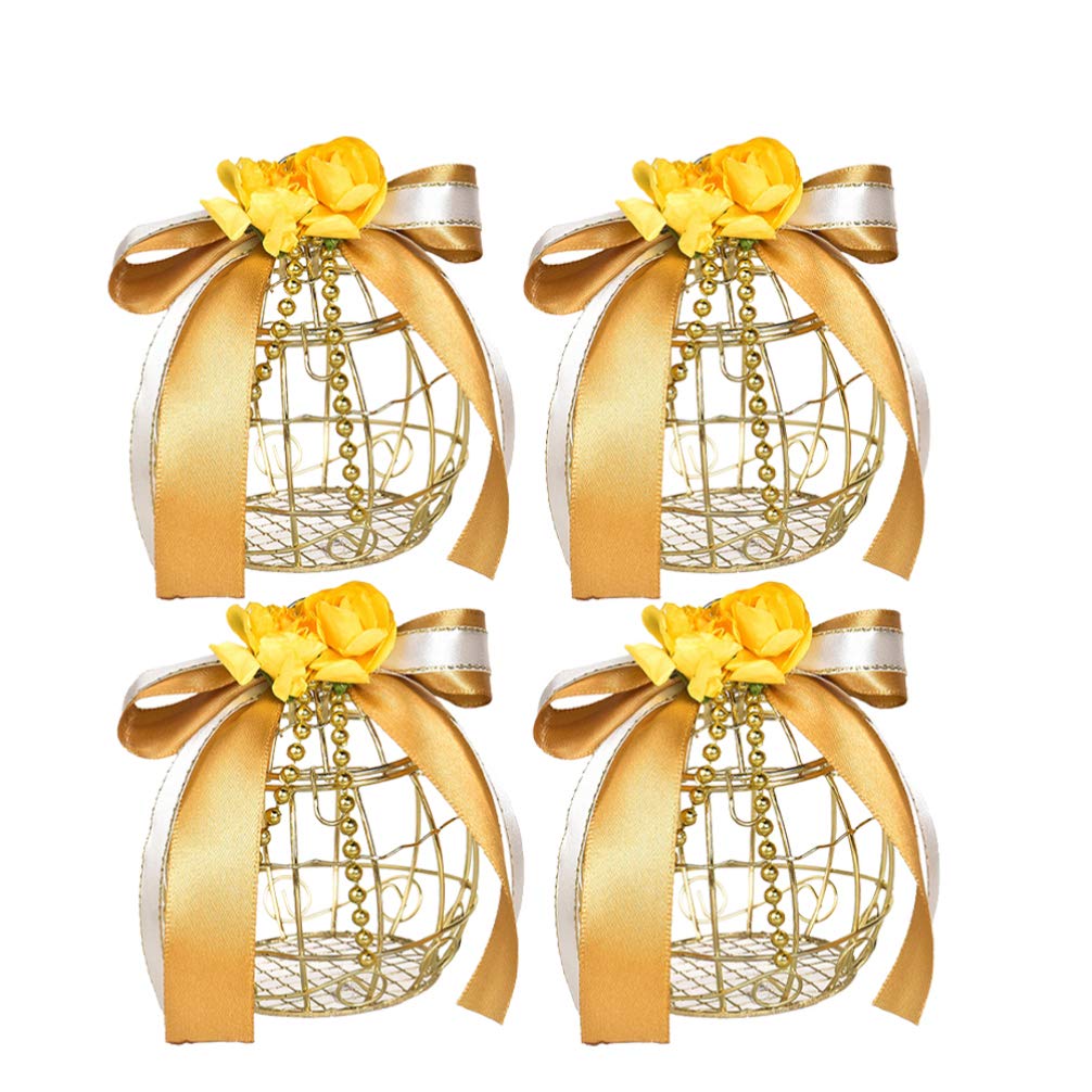 Amosfun 4-Piece Wedding Candy Gift Box Set - Elegant Candy Storage & Treat Wrapping Boxes for Banquets, Home Parties, Baby Showers & Festive Celebrations (Style 5) - Perfect for Wedding Favors, Birthday Treats & Holiday Gift Giving