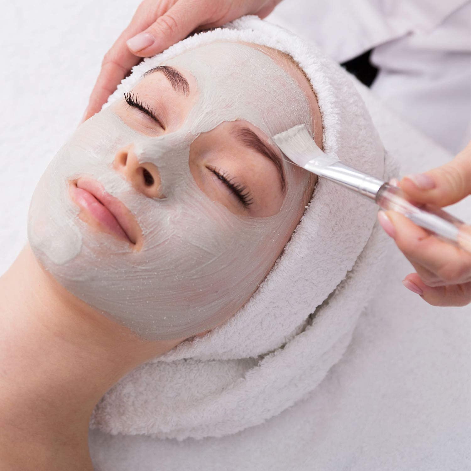 Adjustable Women's Facial Headband & Face Pack Brush Set for Home & Salon Use - 3 Pack | Perfect for Spa, Skincare & Beauty Treatments