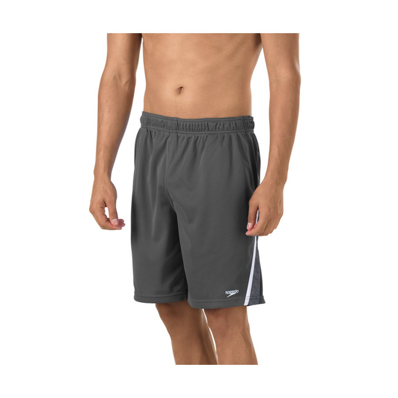 Speedo Men's Team Warm-Up Swim Shorts - Quick-Dry Polyester Swim Trunks for Training & Competition - Ideal for Swimming, Water Polo & Beach Activities