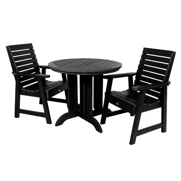 Weatherly 3-Piece Round Dining Table Set - 30 Inch Height Counter Table for Kitchen, Breakfast Nook & Small Spaces - Perfect for Apartments, Condos & Cozy Homes