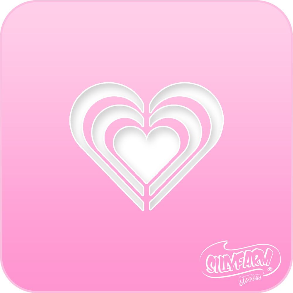 Triple Hearts Pink Power Stencil - DIY Craft Template for Scrapbooking, Card Making & Home Decor | Perfect for Valentine's Day, Weddings & Romantic Projects