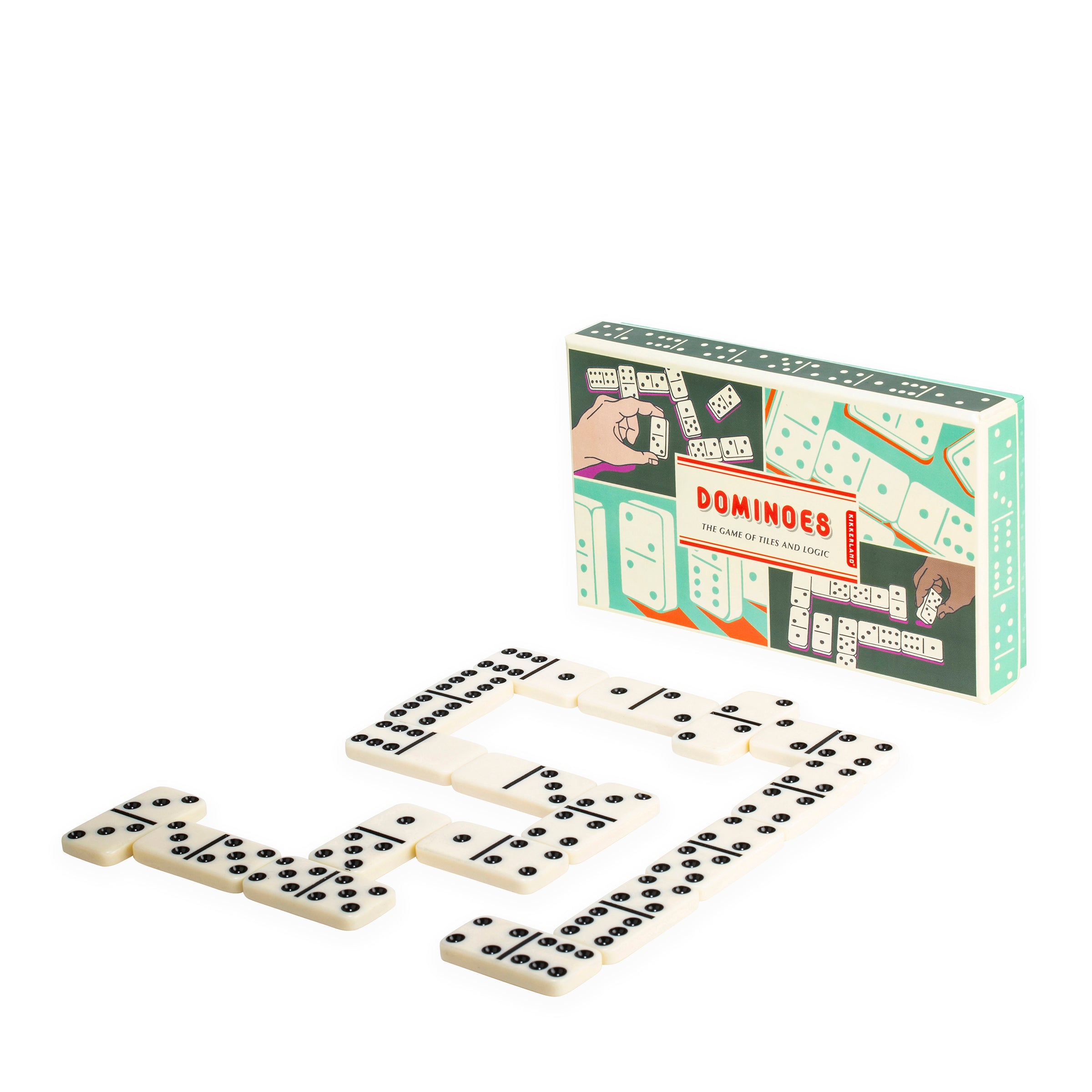 Premium Double-Six Dominoes Set - 28 Pieces with Wooden Case for Family Game Night, Parties, and Educational Fun