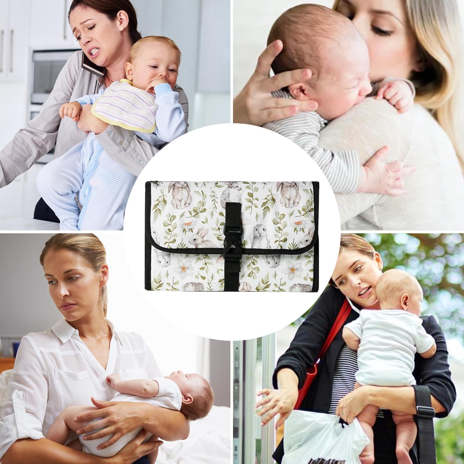 Portable Baby Diaper Changing Pad - Waterproof Foldable Travel Changing Mat for Infants & Toddlers | Compact Diaper Changer Bag for On-the-Go Parents | Perfect for Airplane, Car & Outdoor Use