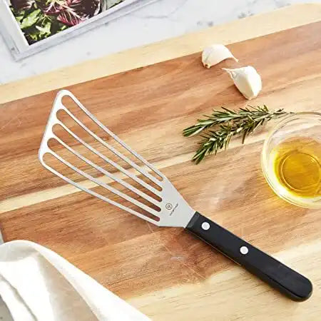 Wusthof Premium Stainless Steel Fish Spatula - Professional Kitchen Tool for Flipping Fish, Pancakes & Burgers - Perfect for Grilling, Cooking & Serving