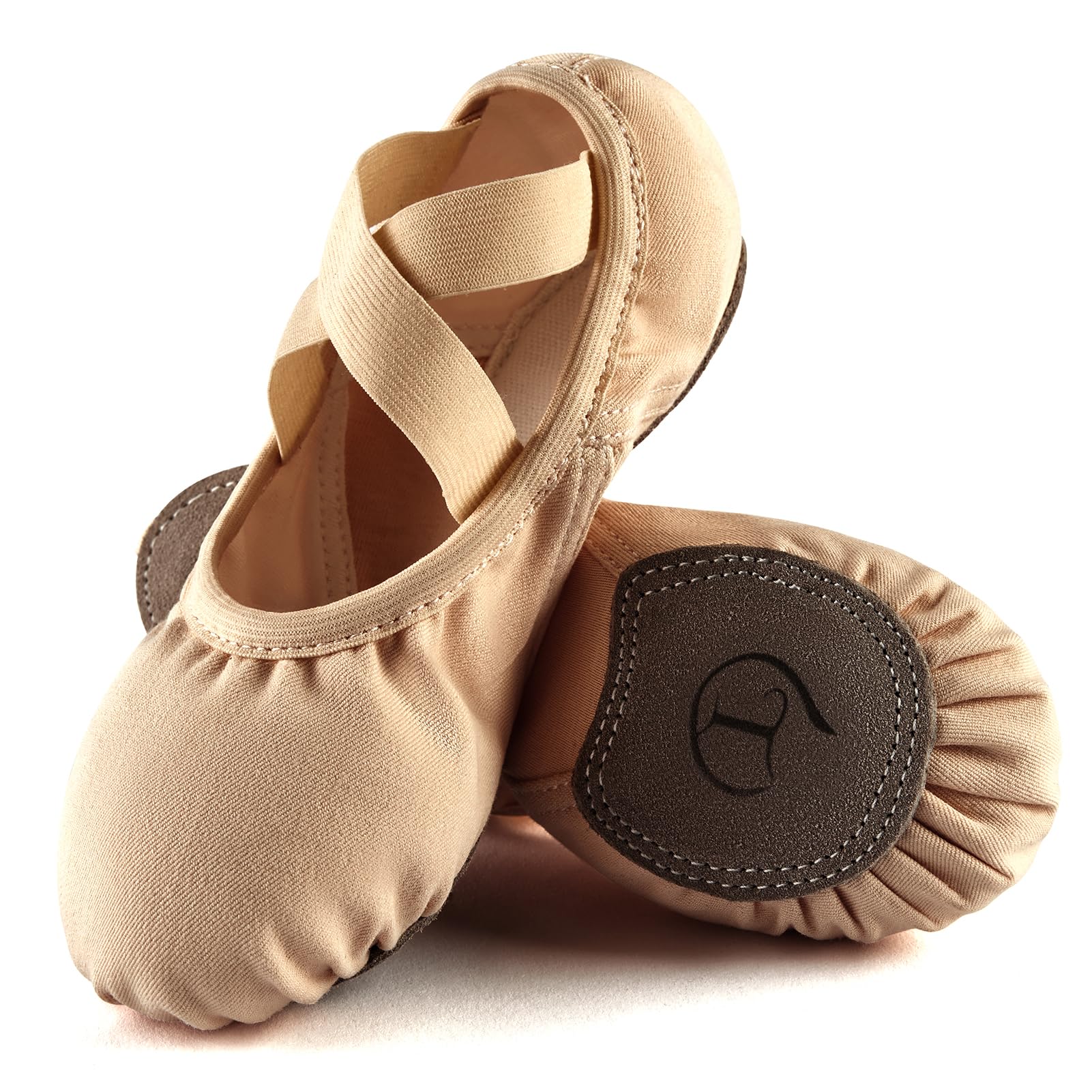 Phineein Girls Ballet Shoes - Split Sole Toddler Dance Shoes with Glitter for Kids - Perfect for Ballet Class, Recitals & Dance Performances