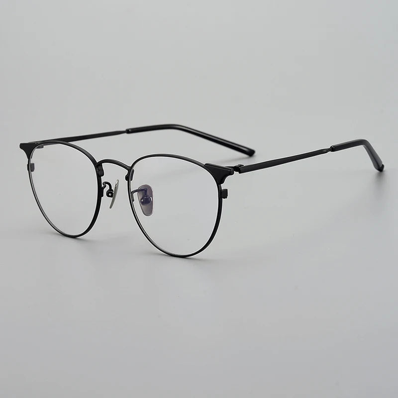 Stylish Aimee Unisex Full Rim Round Oval Titanium Eyeglasses Frame 19960 - Lightweight & Durable for Work, Reading & Everyday Wear