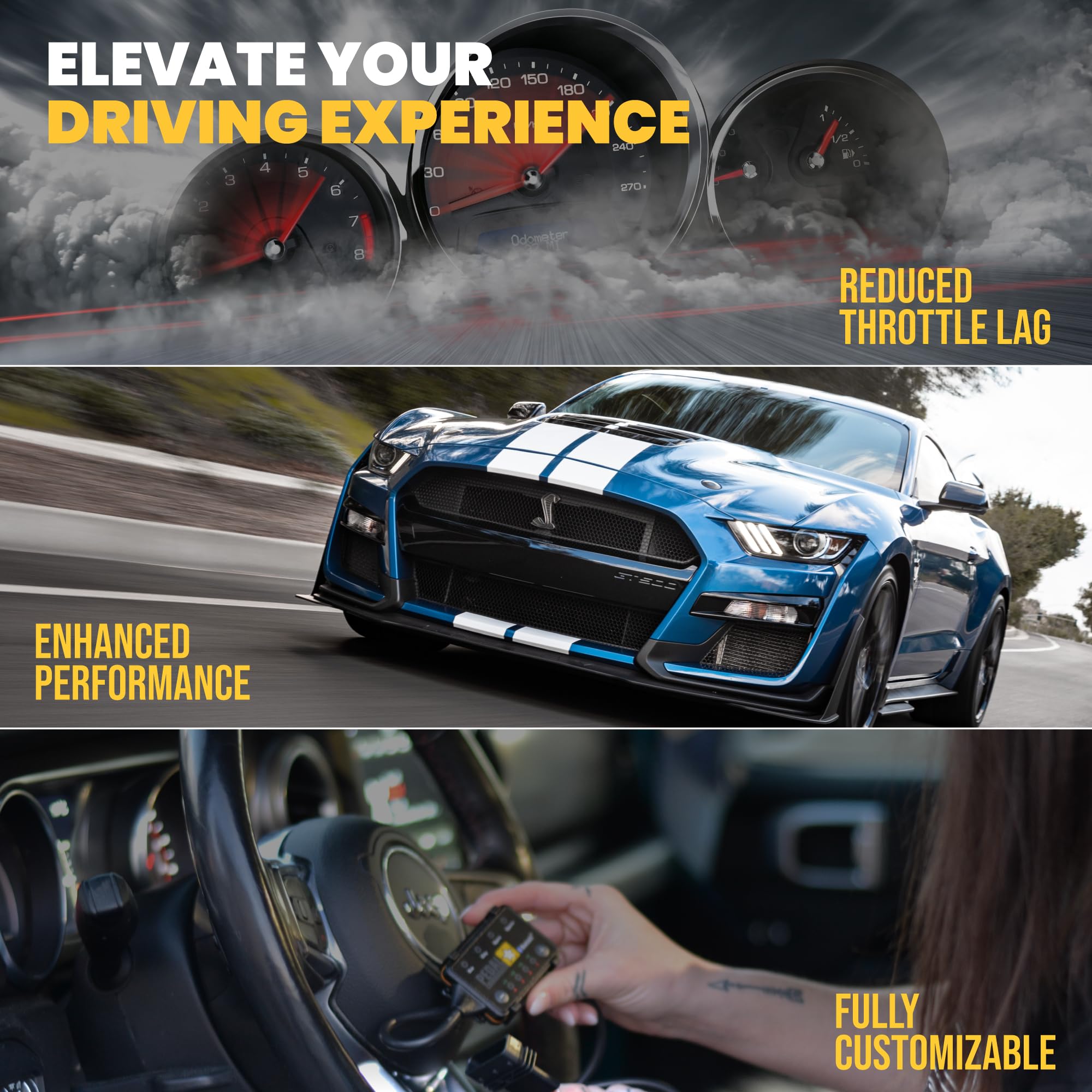 2020-2025 Hyundai Venue Throttle Response Controller - PEDAL COMMANDER for QXI, SE, SEL, Limited & Denim Models | 1.6L Engine Performance Booster | Perfect for City Driving & Off-Road Adventures