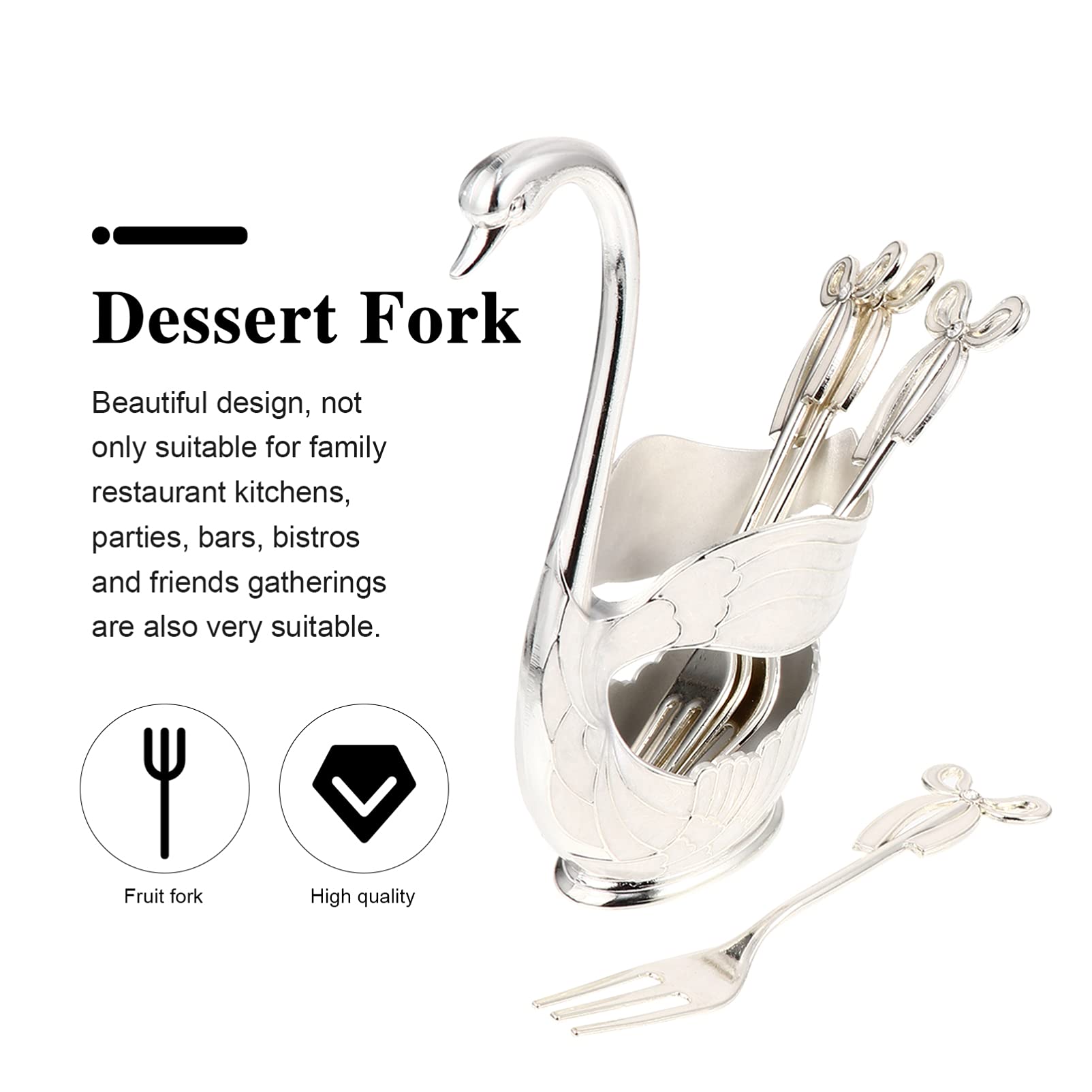 Hemoton 12-Piece Dessert Fork Set - Stainless Steel Cake Forks, Fruit Forks & Appetizer Forks - Elegant Tableware for Parties, Weddings, Tea Time & Dessert Serving