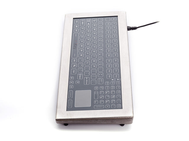 iKey Membrane Keyboard with Touchpad - USB Computer Keyboard for Office, Home & Industrial Use - Spill-Resistant & Durable Design for Workstations, POS Systems and Harsh Environments