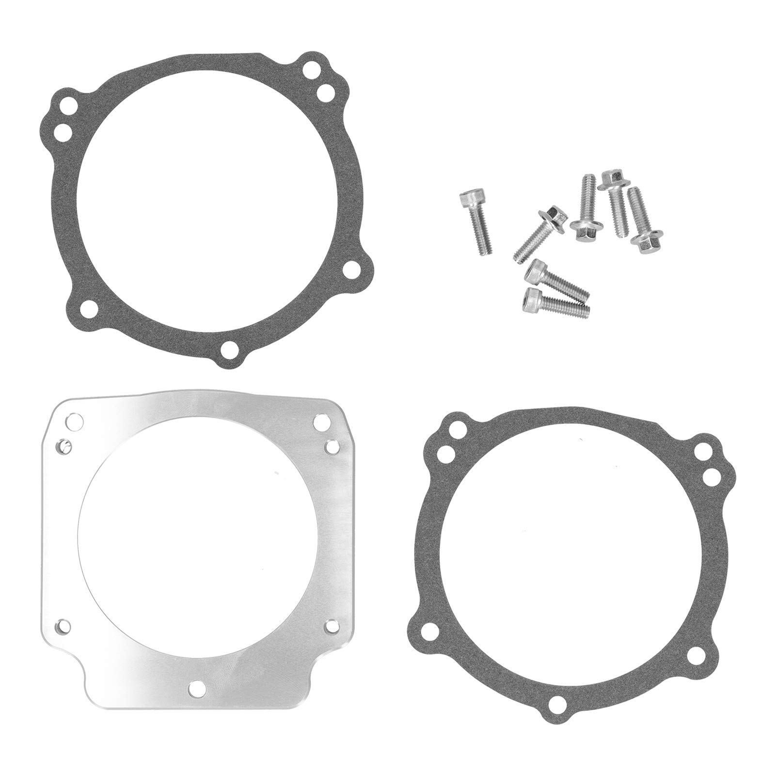 LS Engine Throttle Body Adapter - 3 Bolt Intake to 4 Bolt Conversion Kit with Gasket (Part# 551597) for Chevy/GMC Trucks - Improves Airflow & Performance