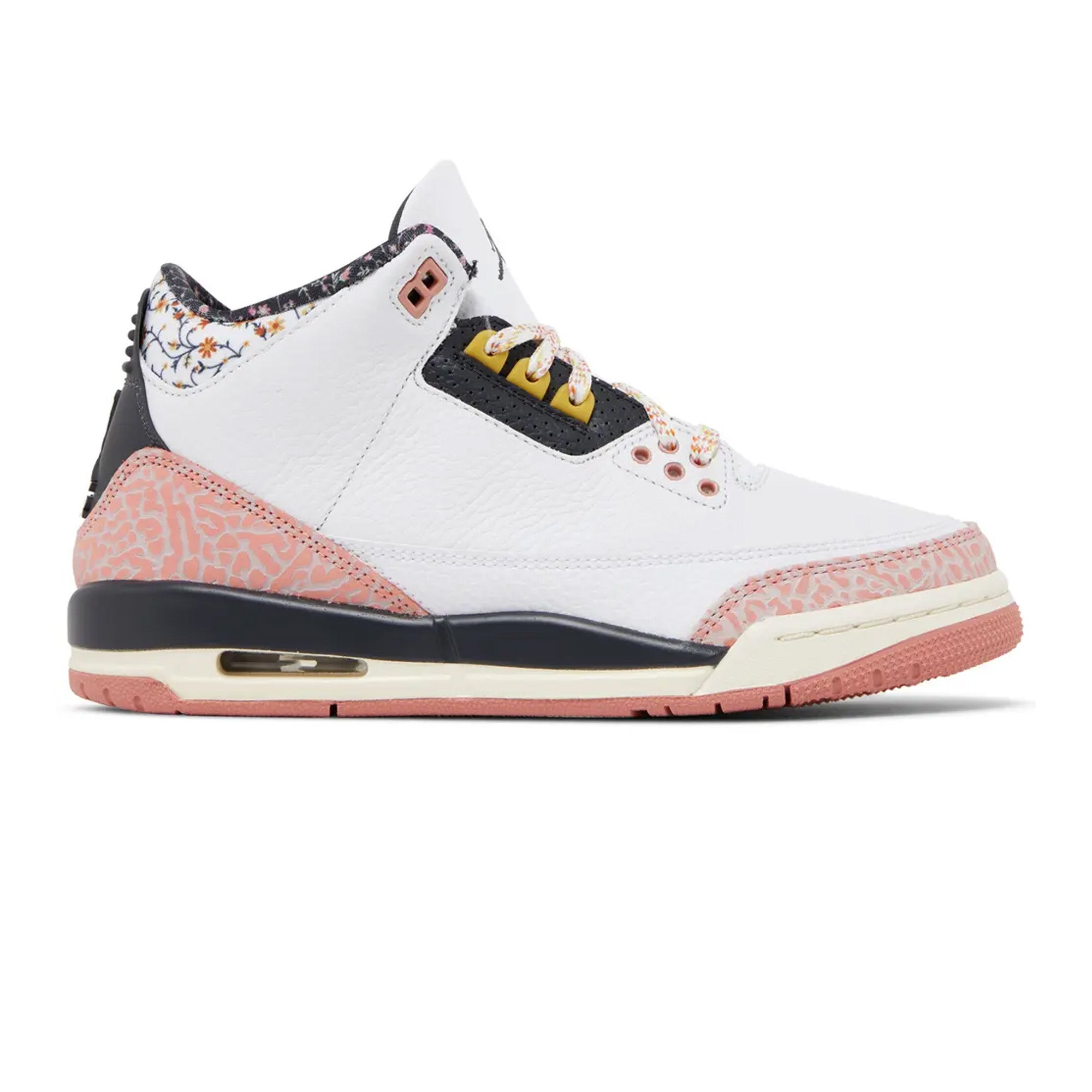 Air Jordan 3 Retro 'Vintage Floral' GS Sneakers (2024 Release) - Comfortable Basketball Shoes for Women & Girls - Perfect for Casual Wear, Sports & Street Fashion