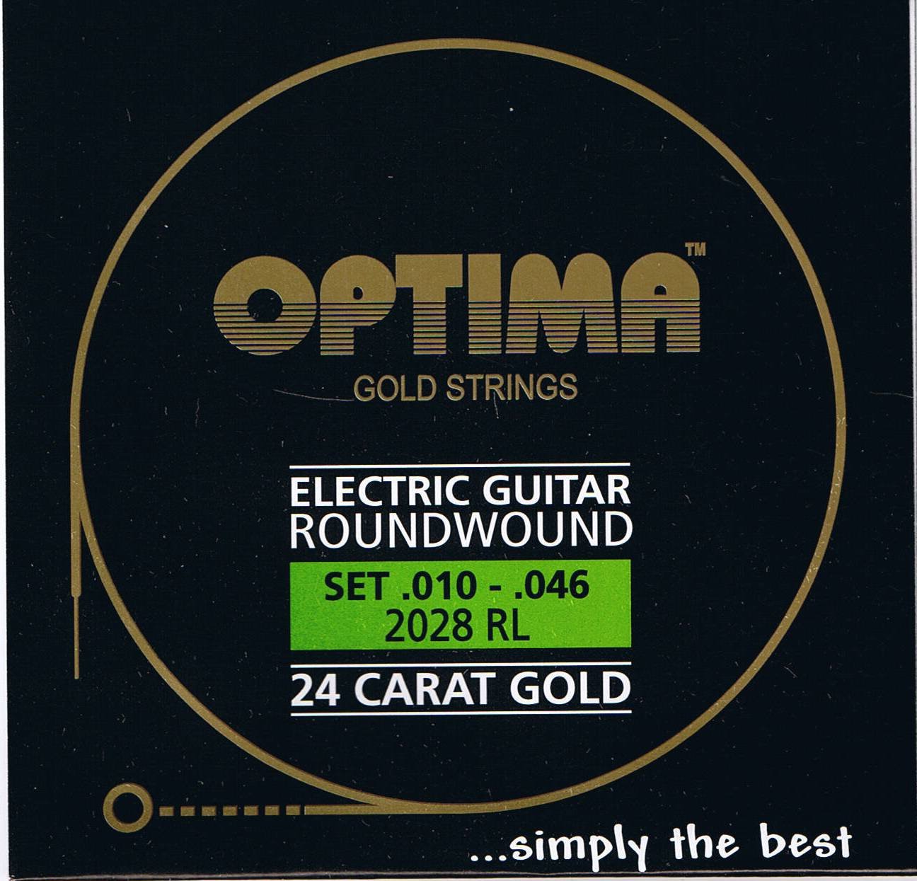Optima 24K Gold Plated Electric Guitar Strings .010-.046 Gauge Set - Premium Coated Strings for Rock, Blues & Metal - Perfect for Stage Performance & Studio Recording