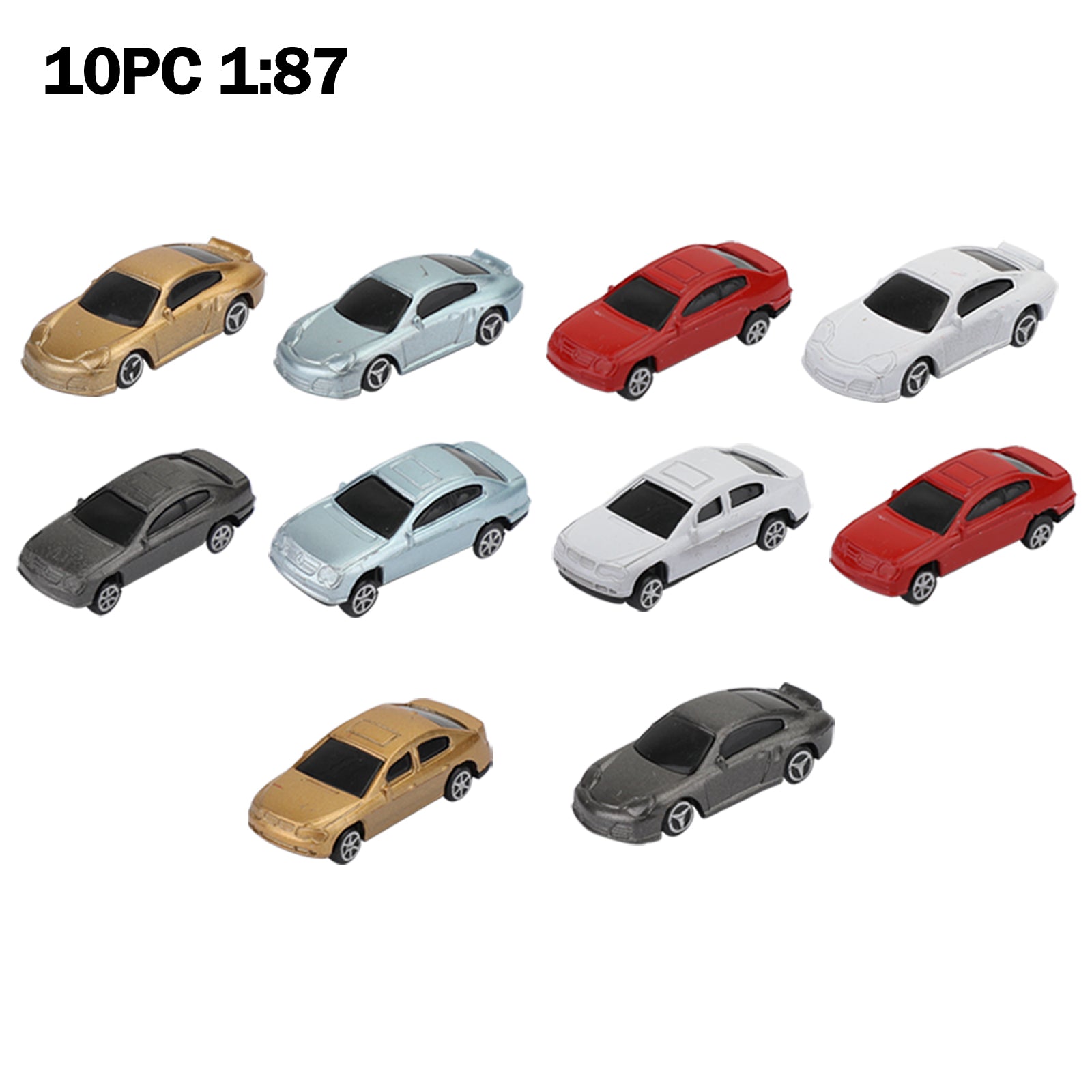 10Pcs HO Scale Model Car 1:87 Building Train Scenery Architecture Model - Perfect for Train Layouts, Dioramas, and Miniature Displays