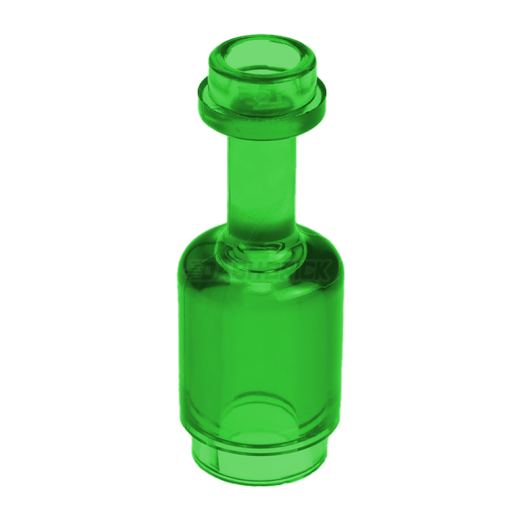LEGO Minifigure Accessory - Transparent Green Bottle [95228] for LEGO Sets, DIY Building & Collectible Display