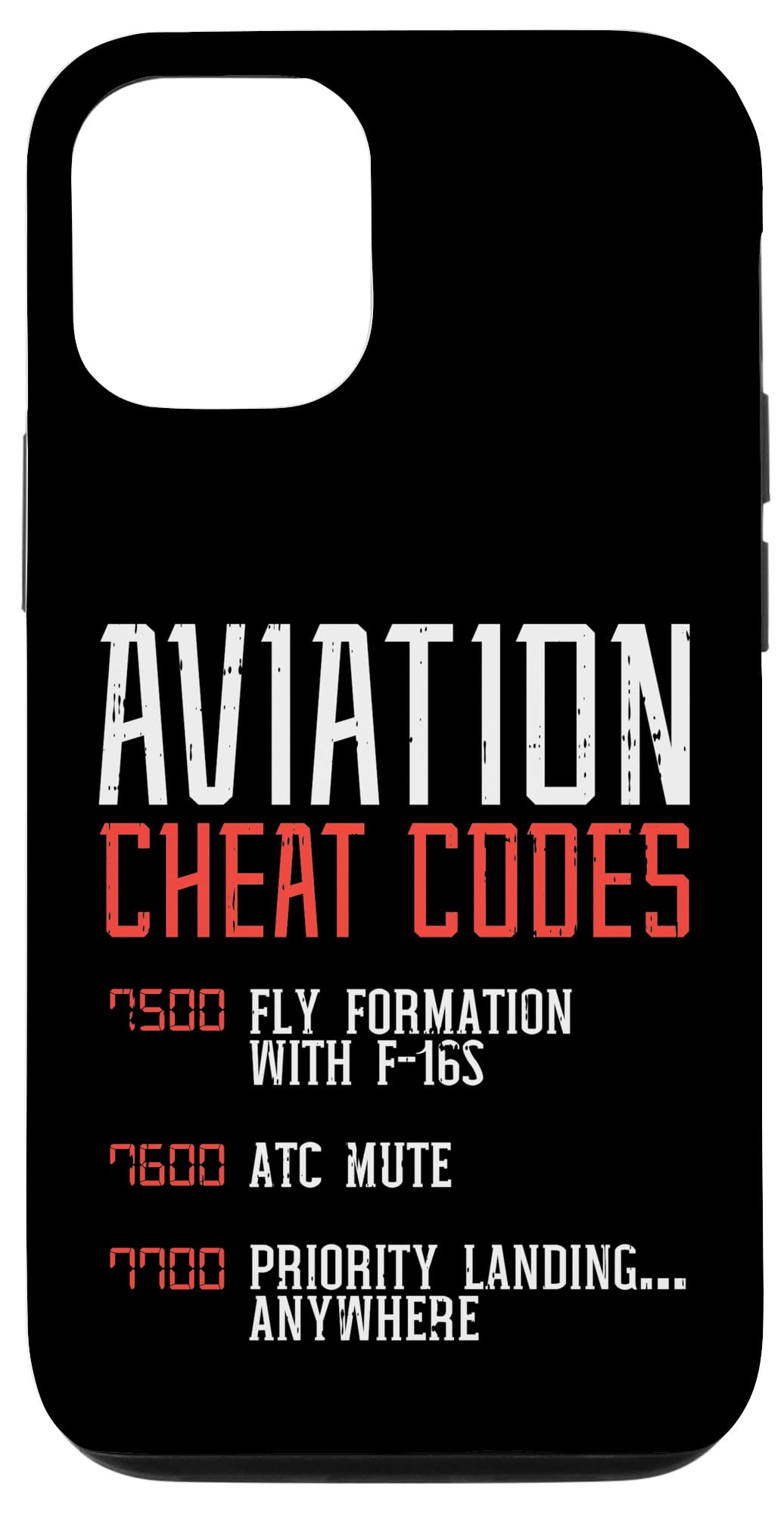 Funny iPhone 12/12 Pro Case with Aviation Cheat Codes - Perfect Pilot & ATC Gift for Airplane Enthusiasts - Great for Travel, Flying Hobbies & Aviation Humor Lovers