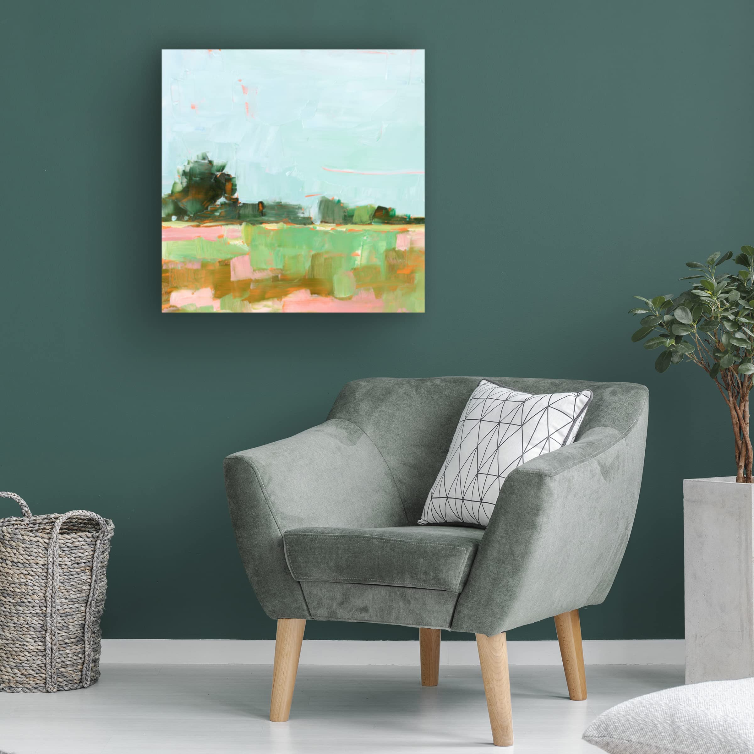 Trademark Fine Art 'Summer Glow II' Canvas Wall Art by Ethan Harper - Vibrant Landscape Painting for Living Room, Bedroom & Office Decor