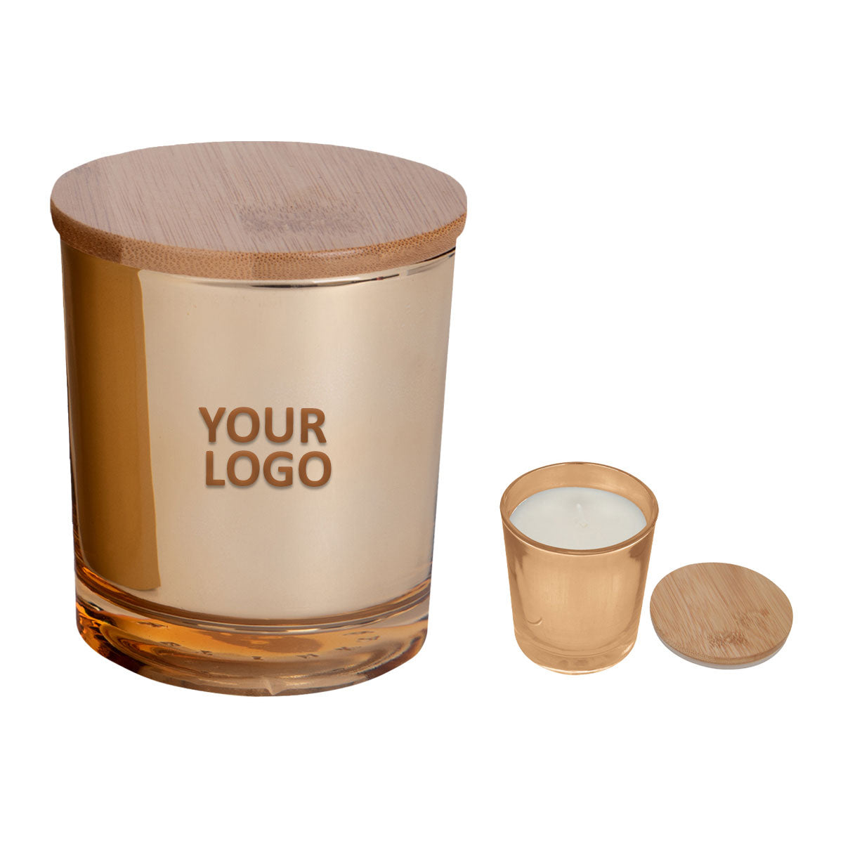 Premium Bamboo Soy Wax Candle with Gold Accents - Eco-Friendly, Long-Lasting Scented Candle for Home Decor, Relaxation & Romantic Ambiance