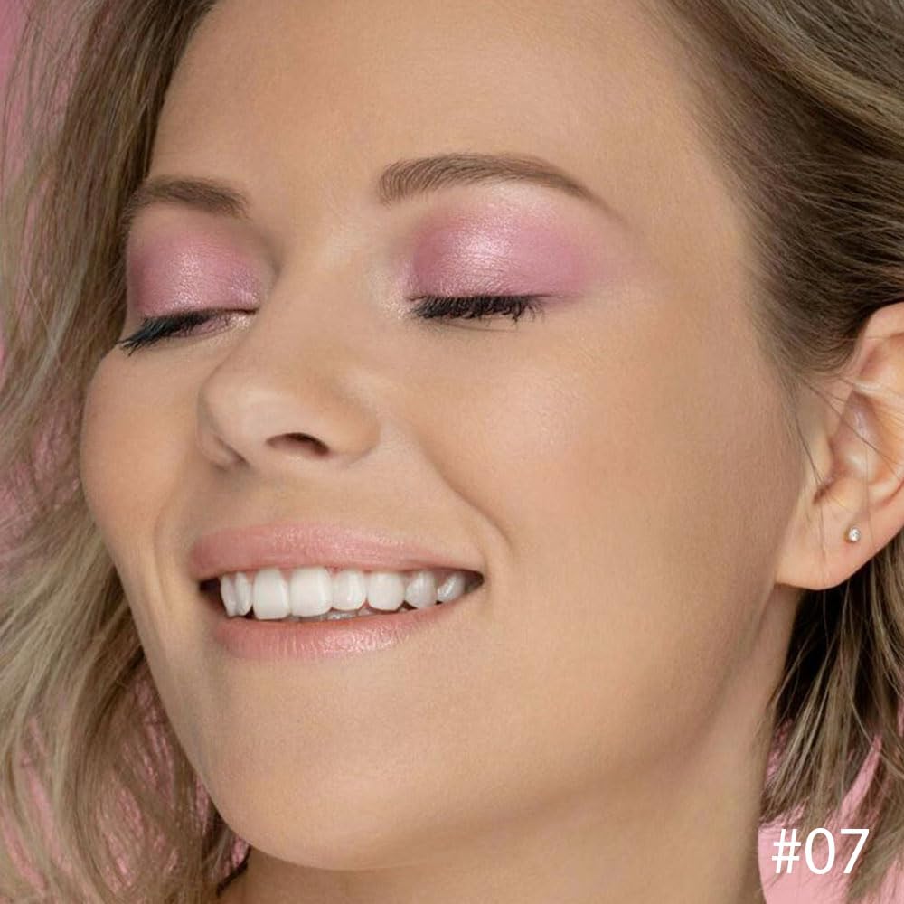 Single Pink Matte Shimmer Eyeshadow - High Pigment Intense Monochrome Eye Makeup with Brush & Mirror | 24H Waterproof Longwear & Blendable Formula | Perfect for Day to Night Looks, Parties & Special Occasions