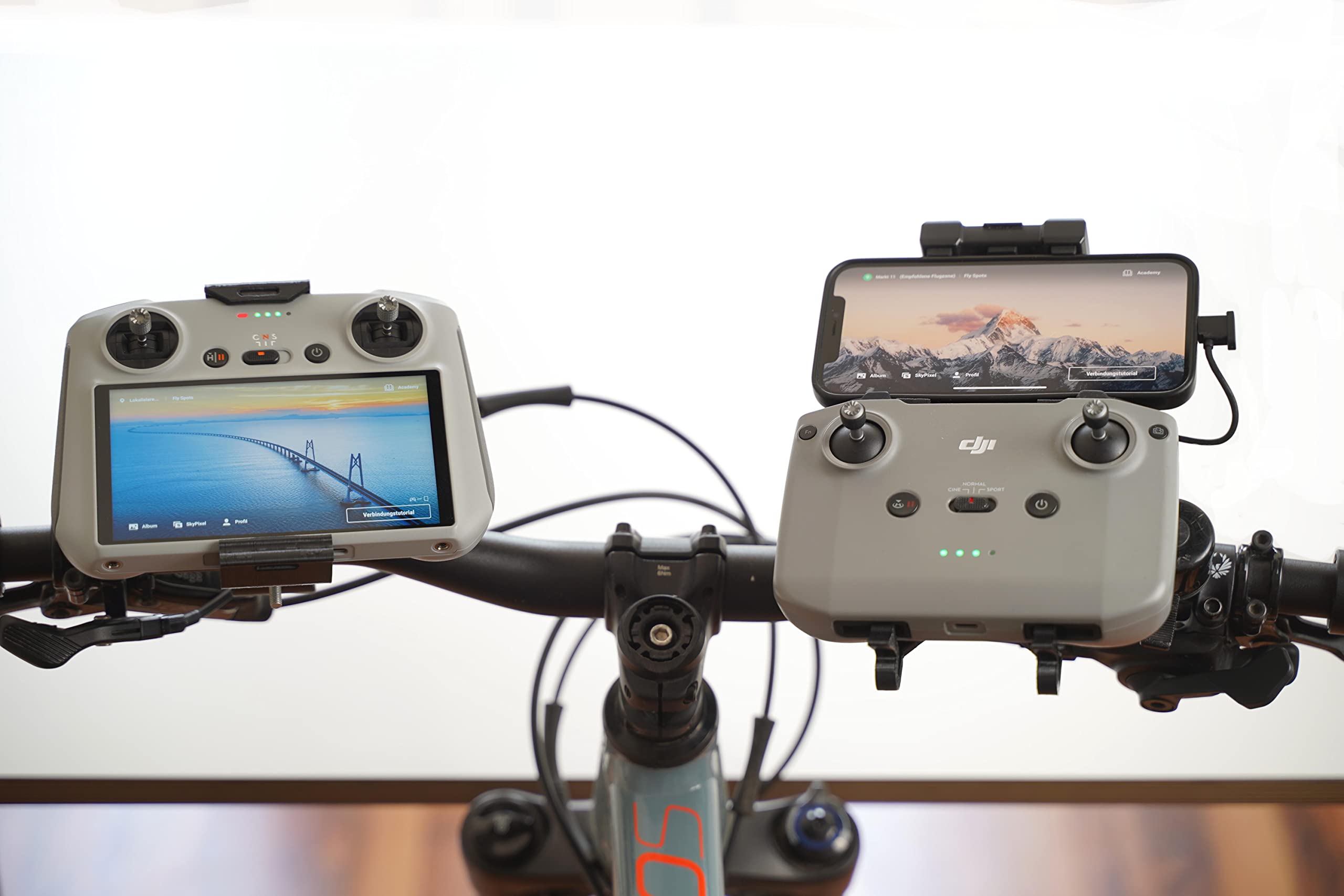 DJI RC Smart Controller & Mini 3 Pro Bike Mount - Black | Universal Bicycle Handlebar Mount for DJI Drones | Perfect for Cycling, Hiking & Outdoor Adventures