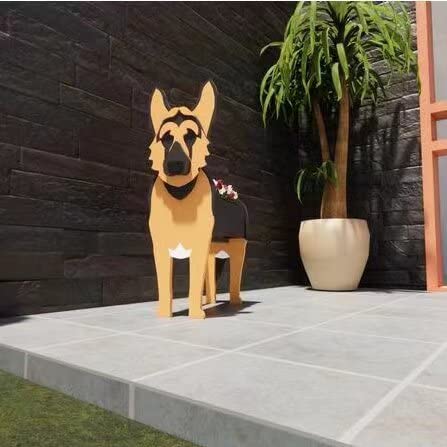 Handmade Dog Planter Pot - Cute Animal Flower Pot for Garden, Office & Home Decor | Unique Storage Container for Plants, Cactus & Succulents | Perfect Gift Idea for Pet Lovers (Sheepdog Design) - Ideal for Indoor Decor, Outdoor Garden & Workspace Greenery