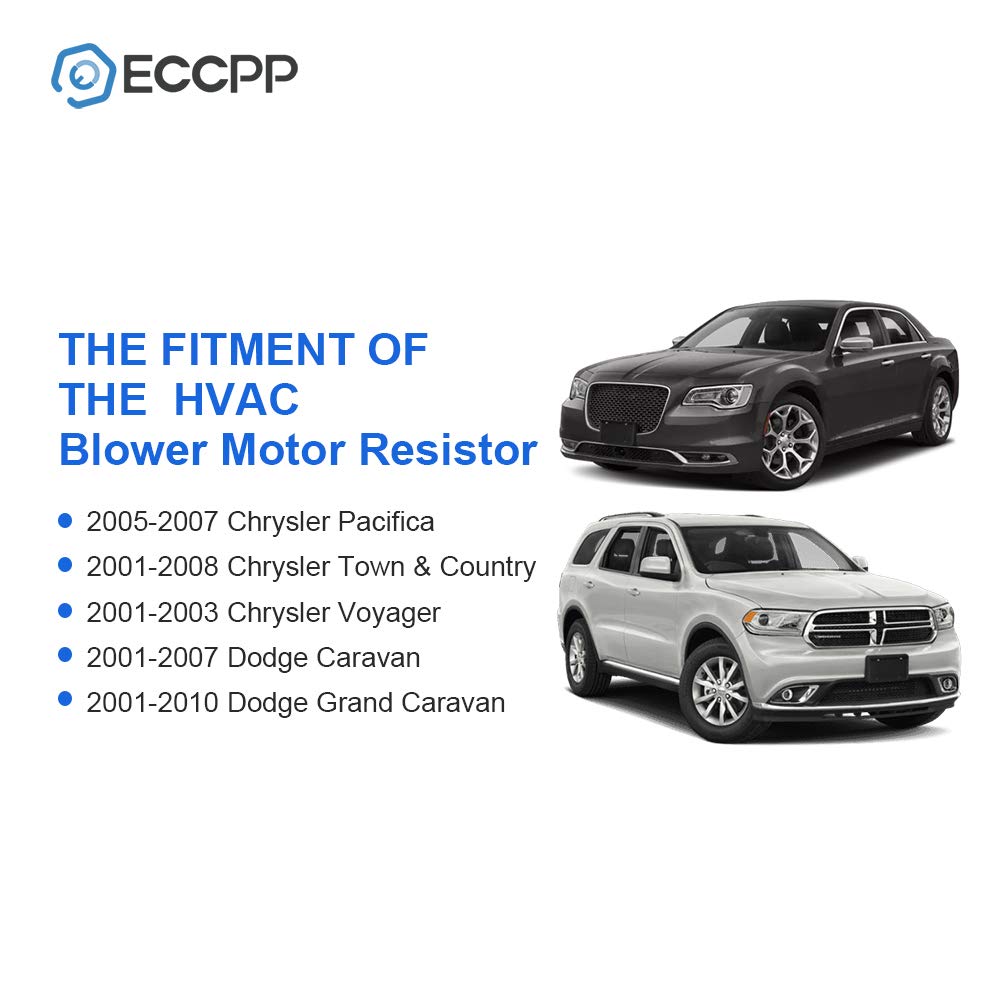 ECCPP Heater Blower Motor Fan Resistor Replacement for 2001-2007 Dodge Caravan - AC & Heating System Repair Part for Cabin Comfort