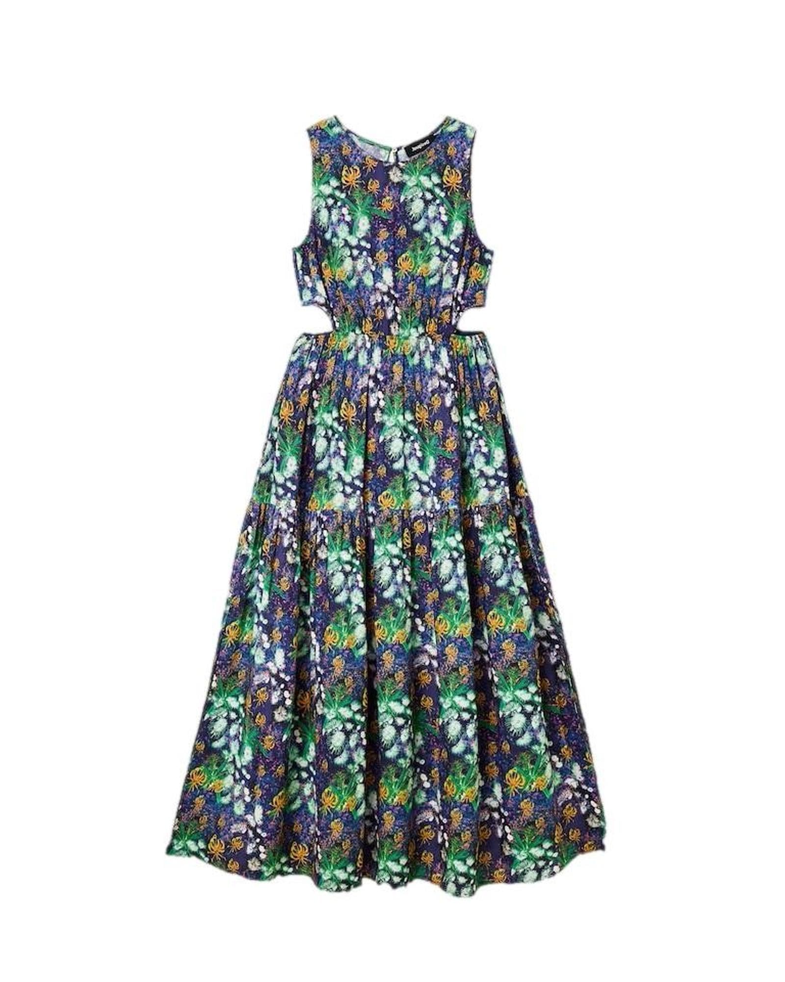 Desigual Women's Sleeveless Woven Dress - Summer Casual Flowy Maxi Dress for Beach, Vacation & Outdoor Events