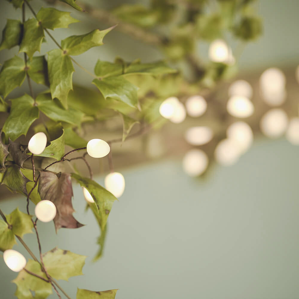 Bright White Teardrop Fairy Lights - 50 LED Battery Operated String Lights for Wedding, Party, Christmas Decorations | Indoor & Outdoor Use