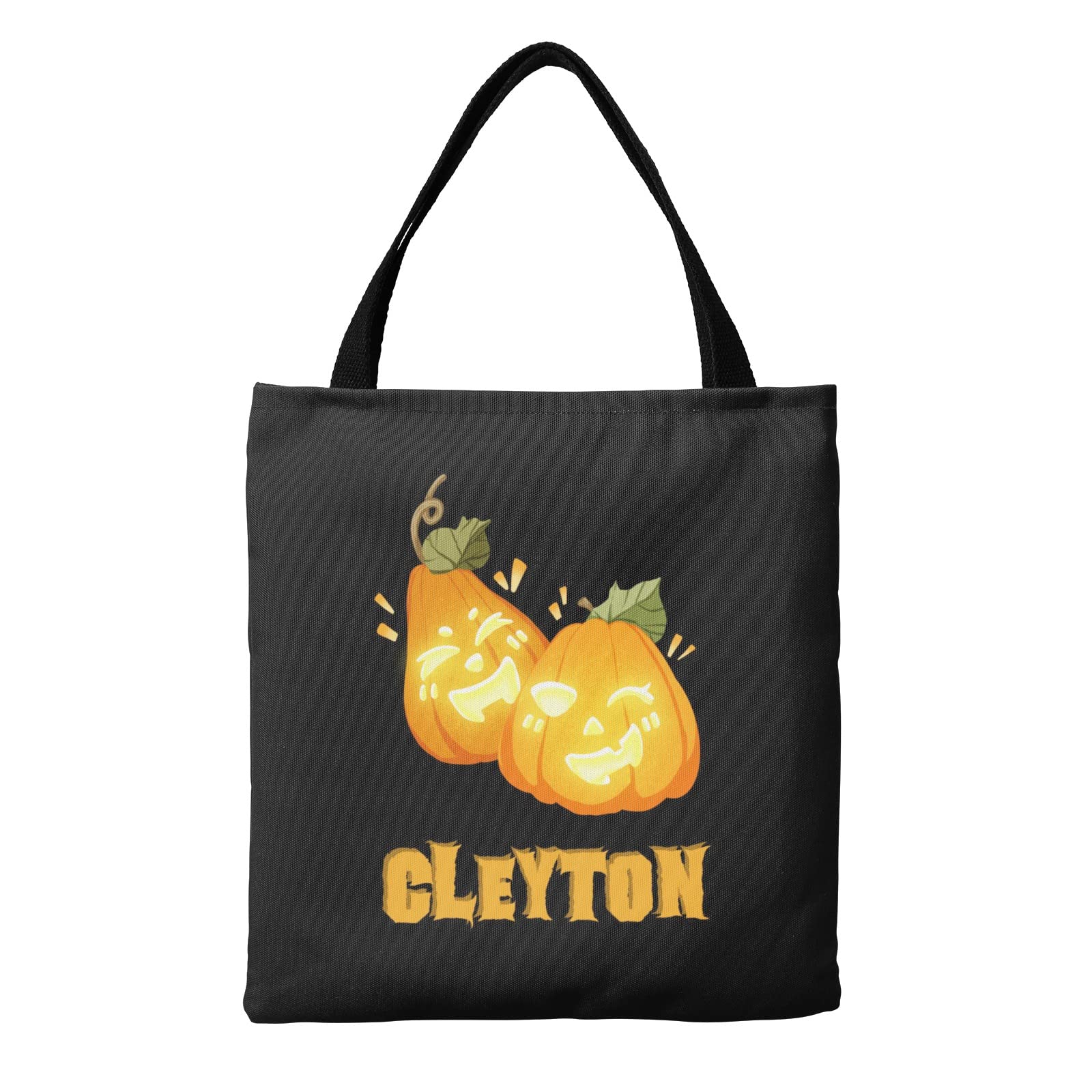Personalized Halloween Trick or Treat Bags - Custom Name Pumpkin Canvas Treat Bags for Kids & Adults | Perfect for Halloween Parties, Trick-or-Treating & Spooky Gift Giving