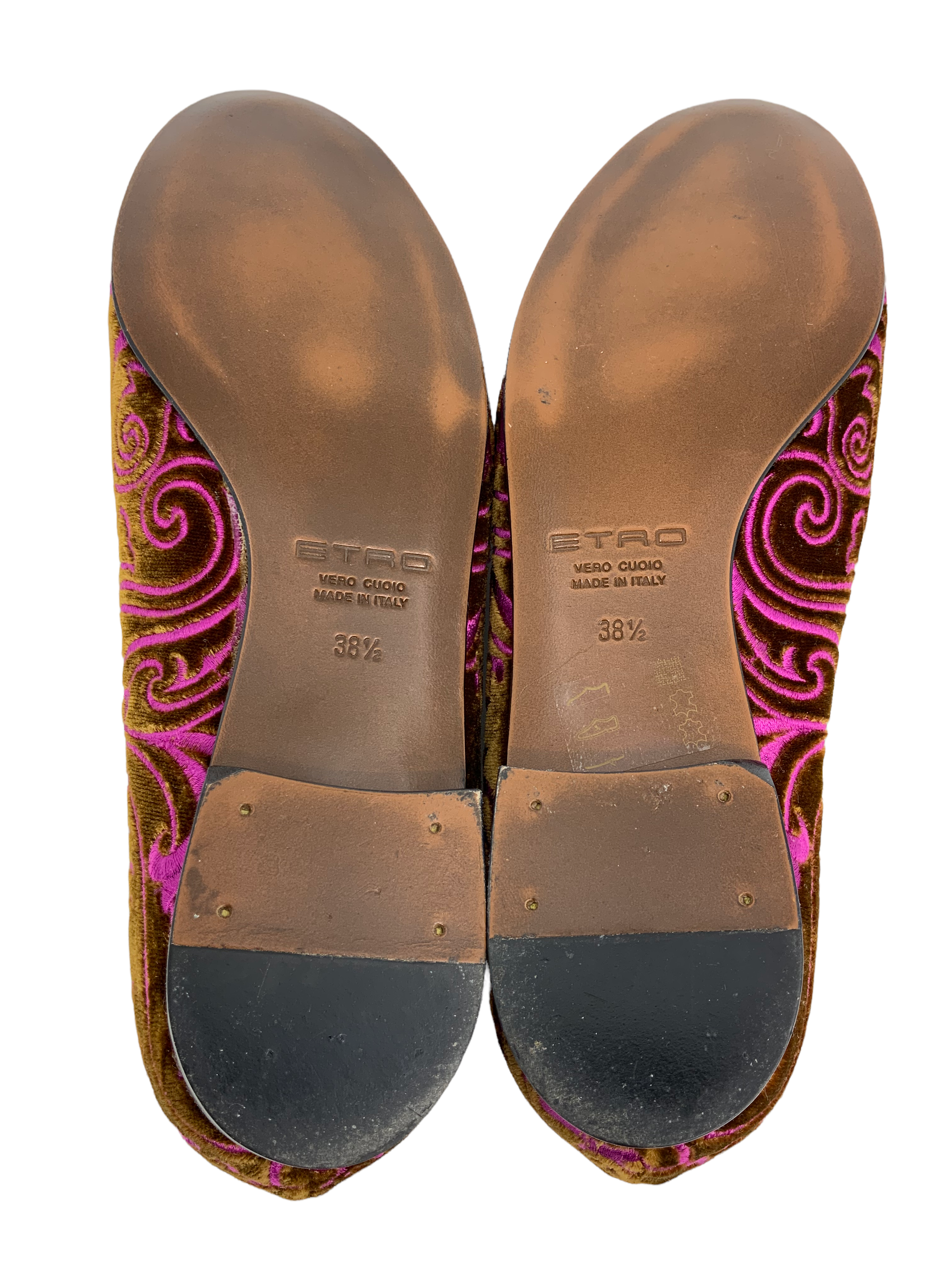 ETRO Men's Printed Velvet Loafers Size 8.5 - Stylish & Comfortable Slip-On Shoes for Casual Wear, Office & Travel