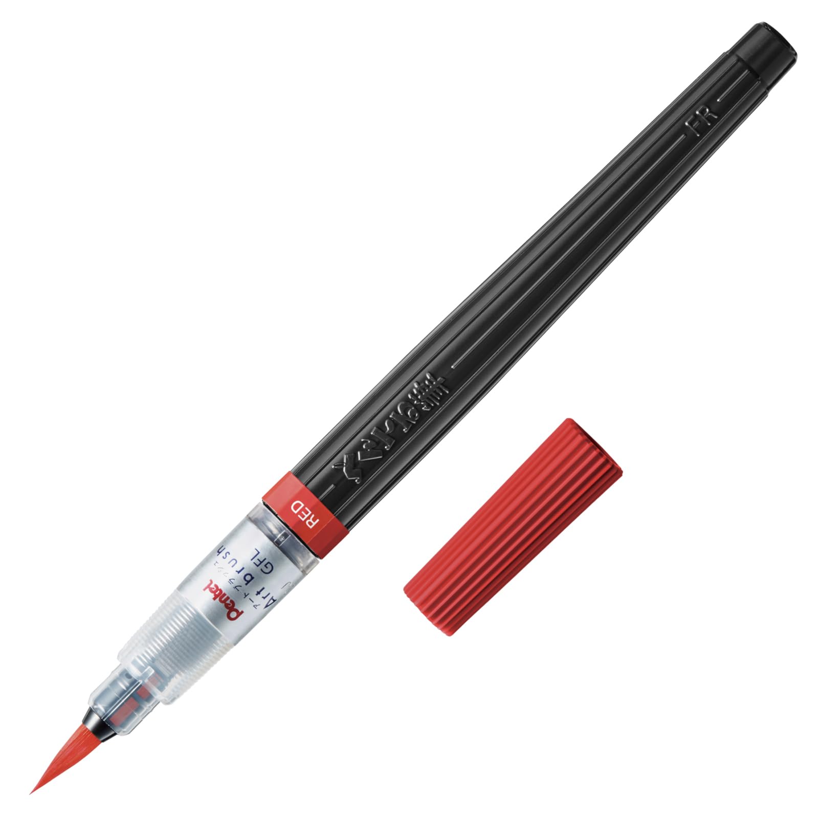 Pentel XGFL-102 Red Artist Brush - Professional Watercolor & Acrylic Painting Brush for Artists, Beginners - Perfect for Canvas, Paper, Calligraphy & DIY Art Projects