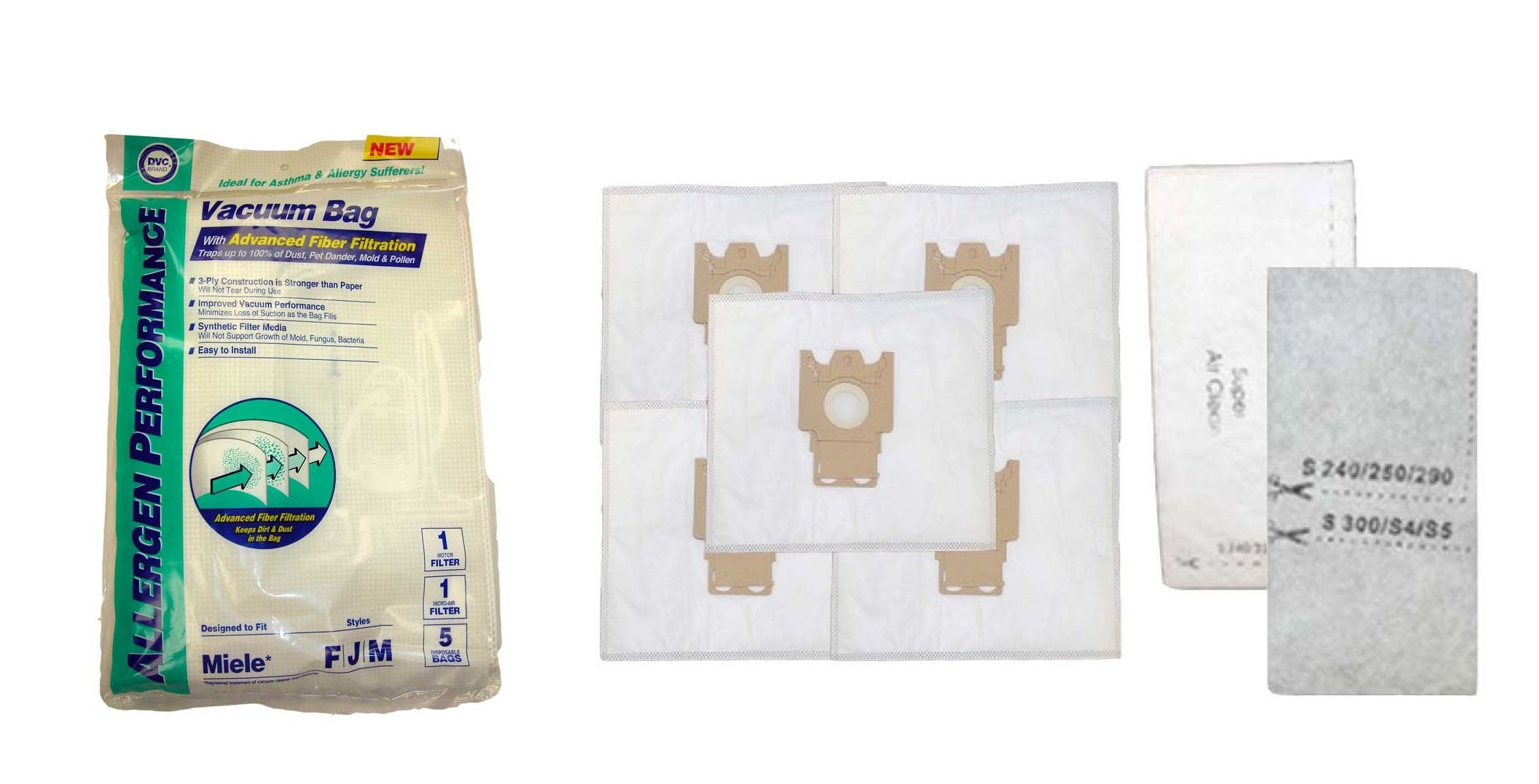 DVC Miele Style Vacuum Bags - Compatible with Miele Vacuum Cleaners | Premium Dust Bags for Home Cleaning & Pet Hair Removal | Perfect for Carpets, Hard Floors & Upholstery