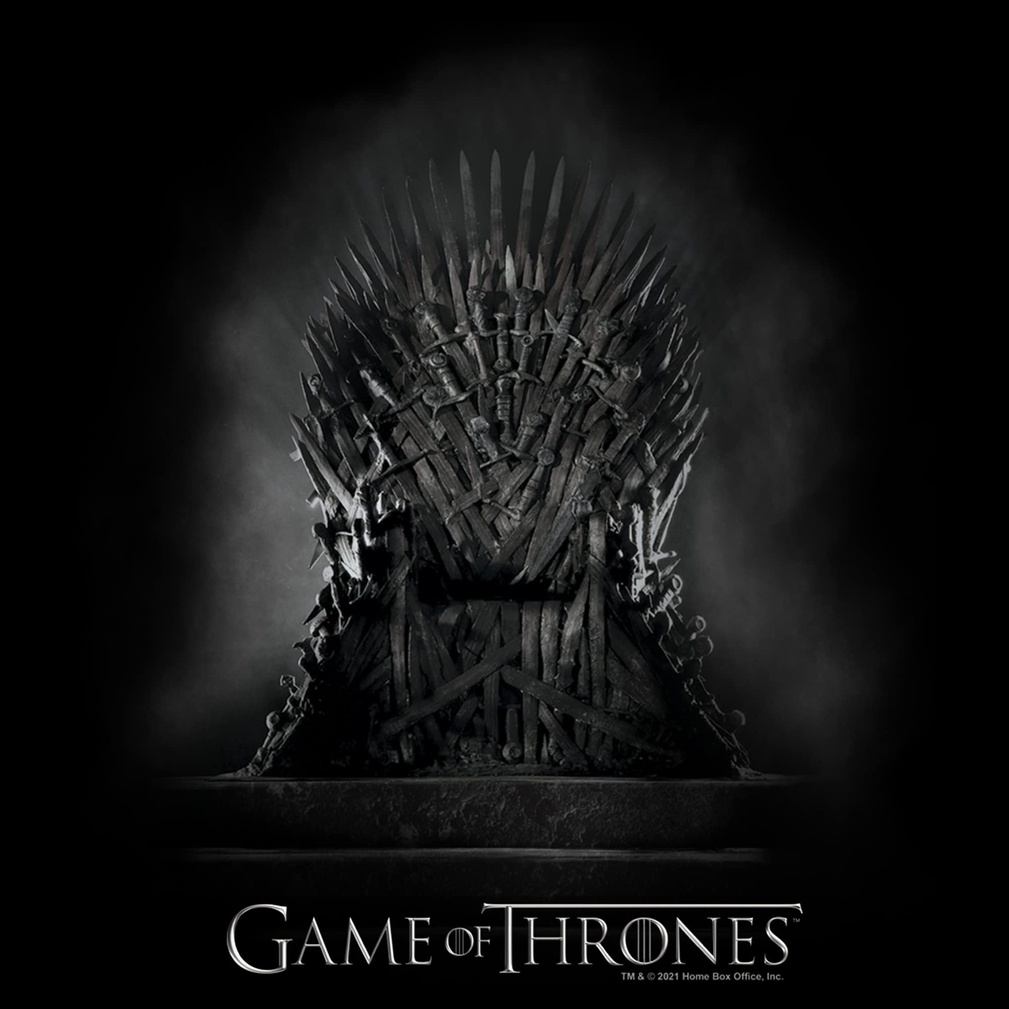 Men's Game of Thrones Smokey Iron Throne Graphic T-Shirt | Official Licensed Merchandise | Perfect for Cosplay, Conventions & GOT Fans
